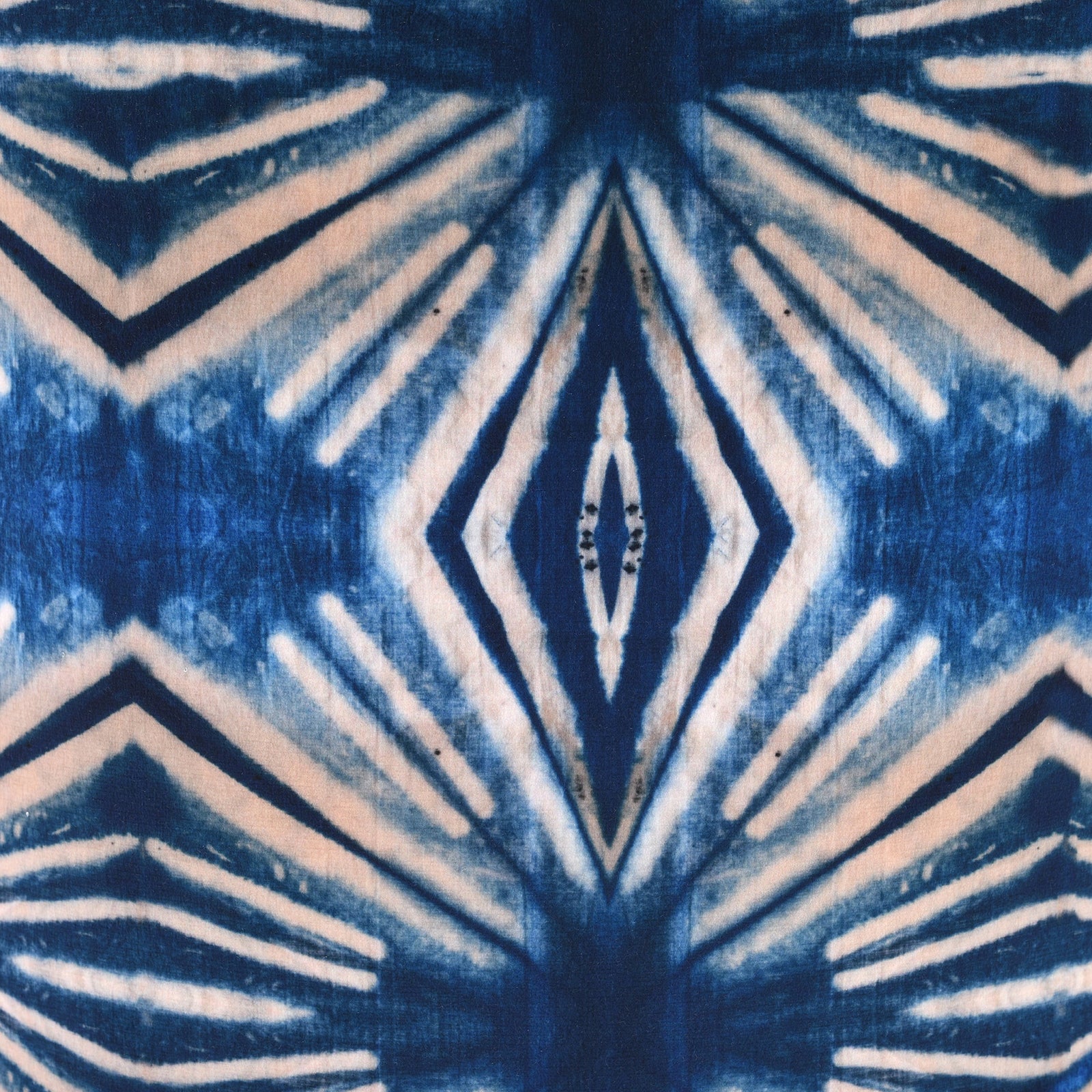 Indigo Itajime Diamond Drum Lamp Shade - Image 3