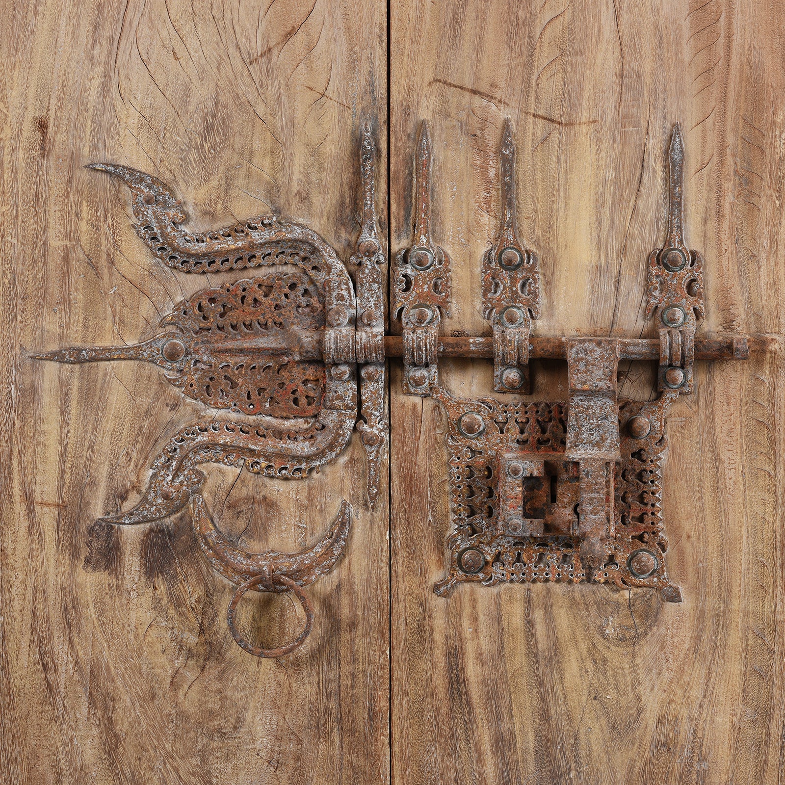 Old Kerala Door With Ornate Iron Lock - 19thC - Image 2