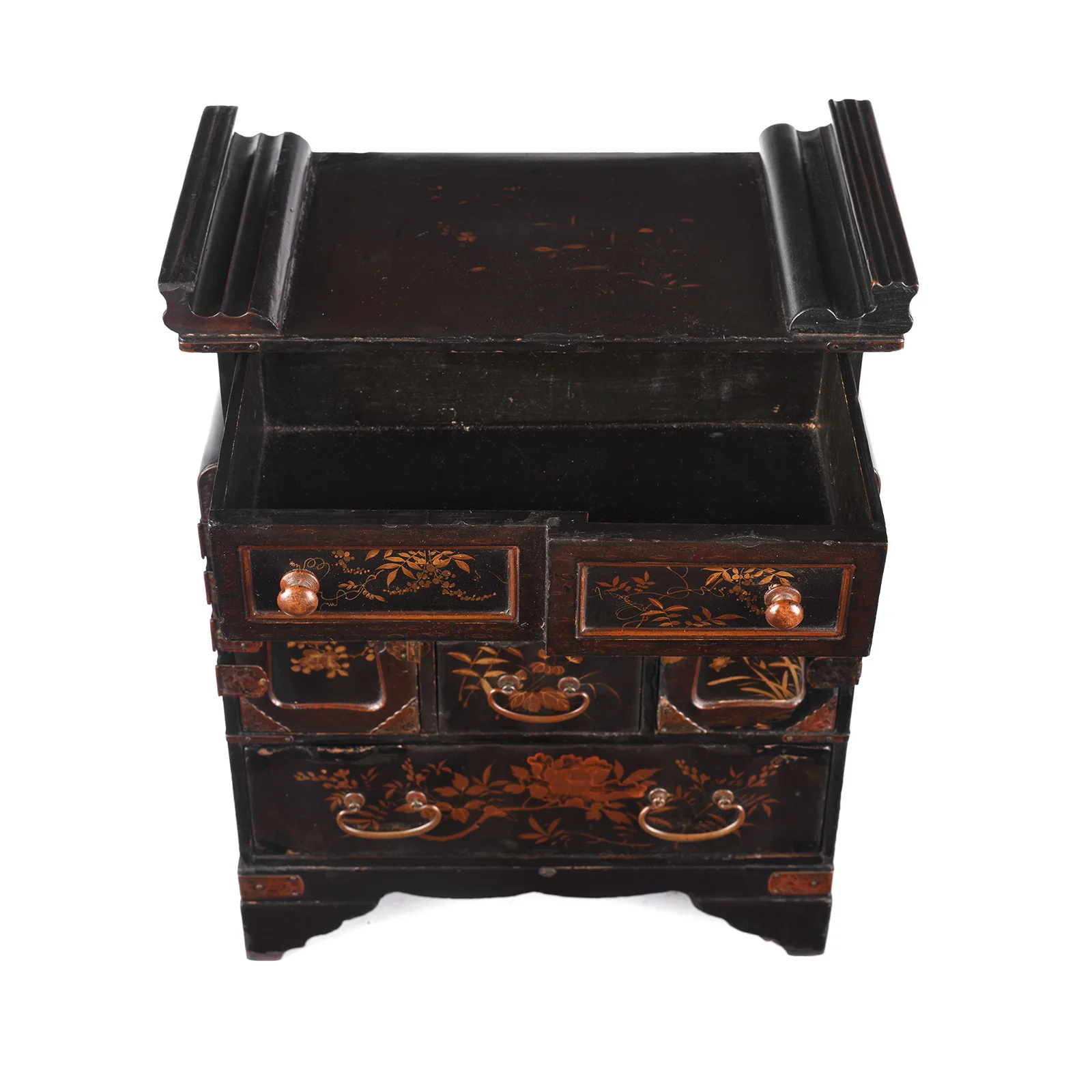 Japanese Black Lacquer Kodansu Cabinet - Meiji Period - Image 5