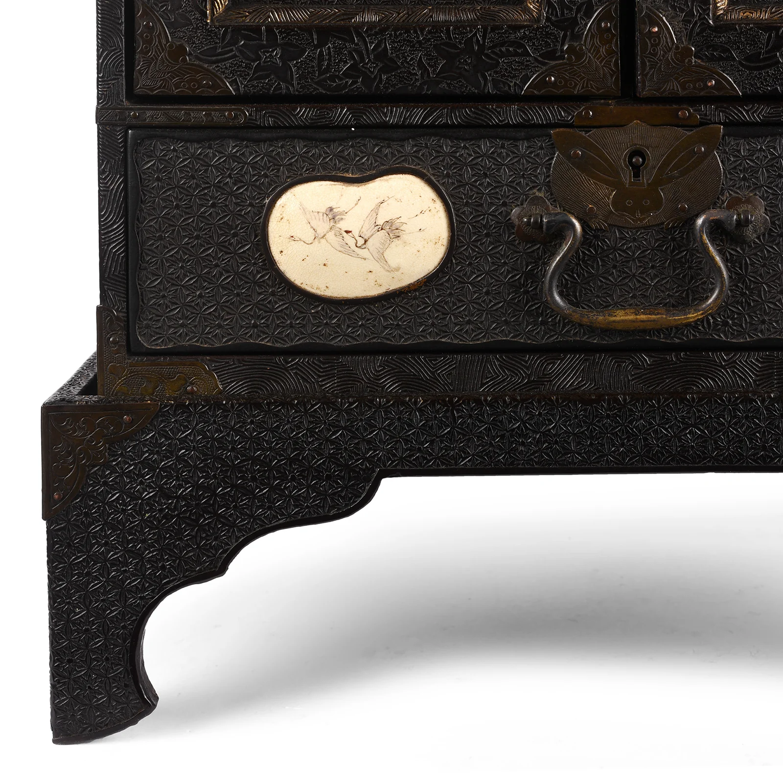Japanese Black Lacquer Kodansu Jewellery Cabinet - Meiji Period - Image 18