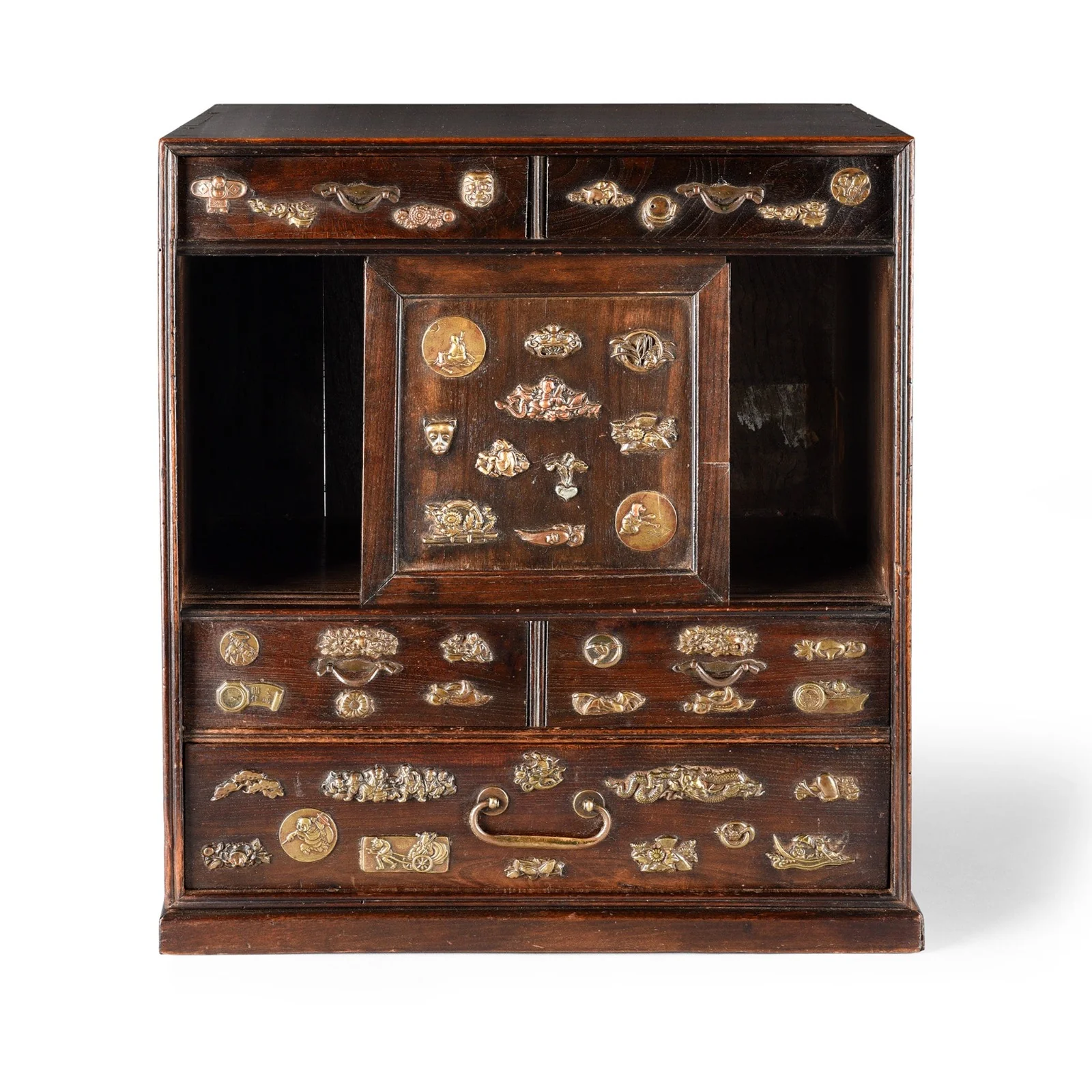 Japanese Menuki Decorated Cha Dansu - Meiji Period - Image 3