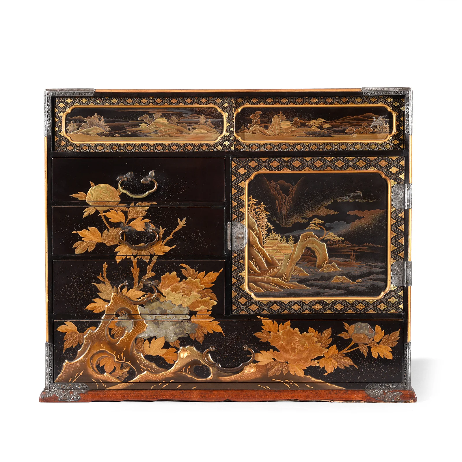 Japanese Gilt Lacquer Kodansu Jewellery Cabinet - Meiji Period - Image 2