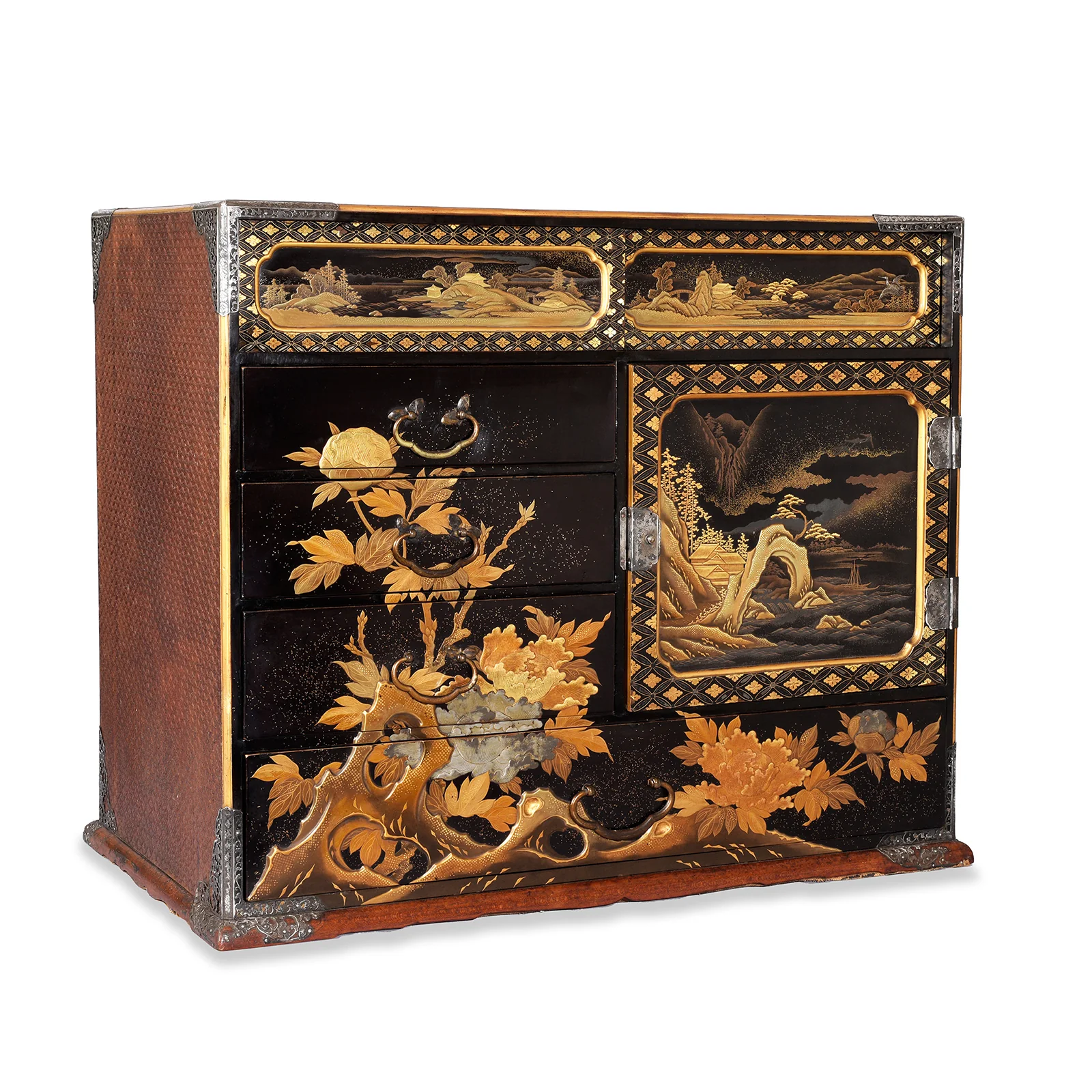 Japanese Gilt Lacquer Kodansu Jewellery Cabinet - Meiji Period - Image 5