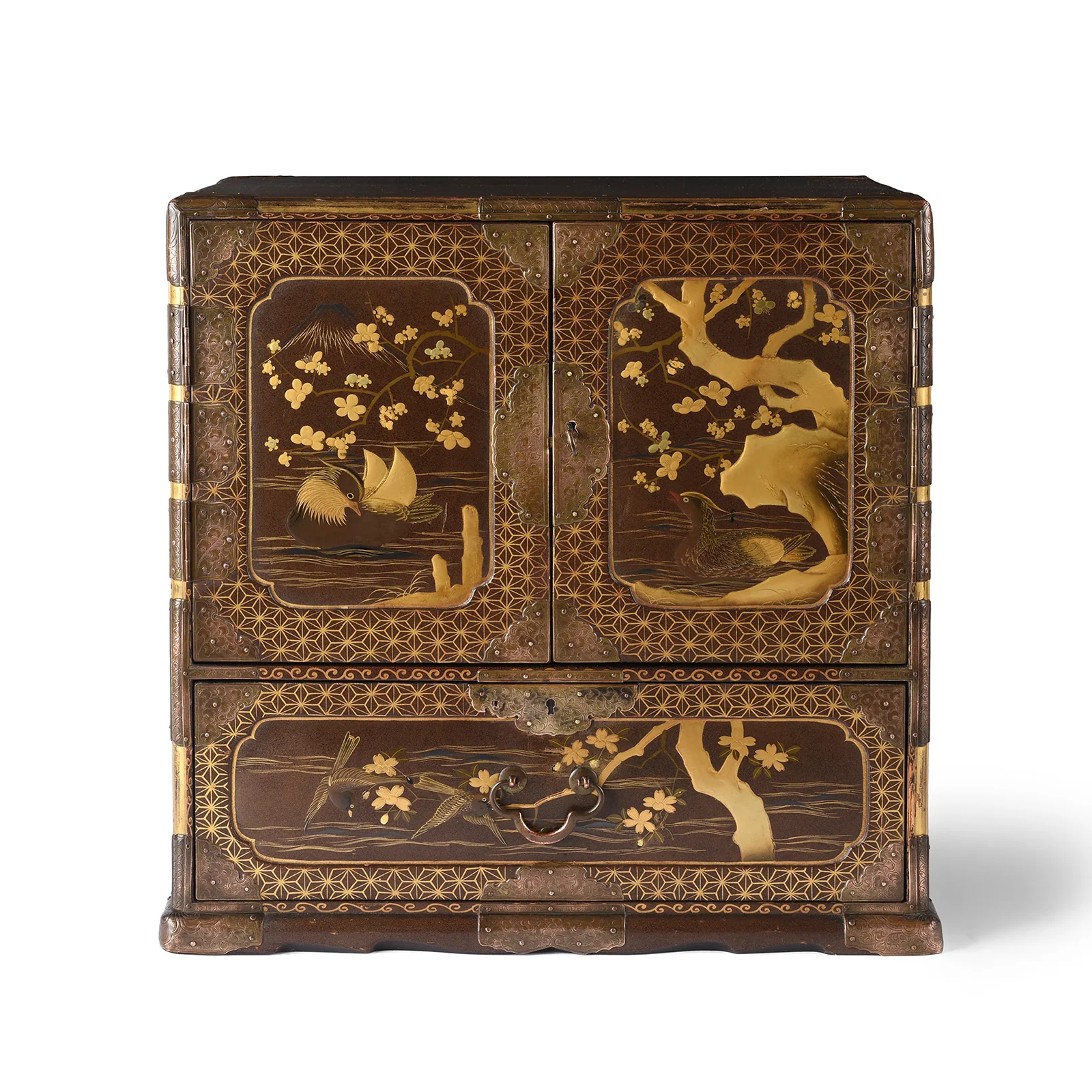 Japanese Gilt Lacquer Kodansu Jewellery Cabinet - Meiji Period