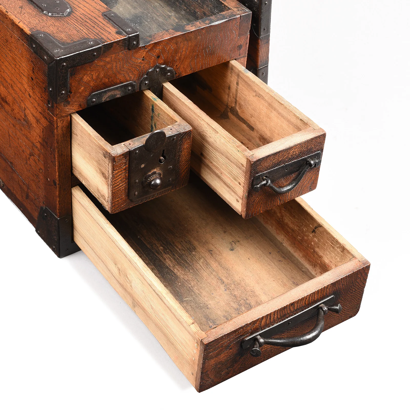 Japanese Keyaki Zenibako Money Box - 19thC - Image 3