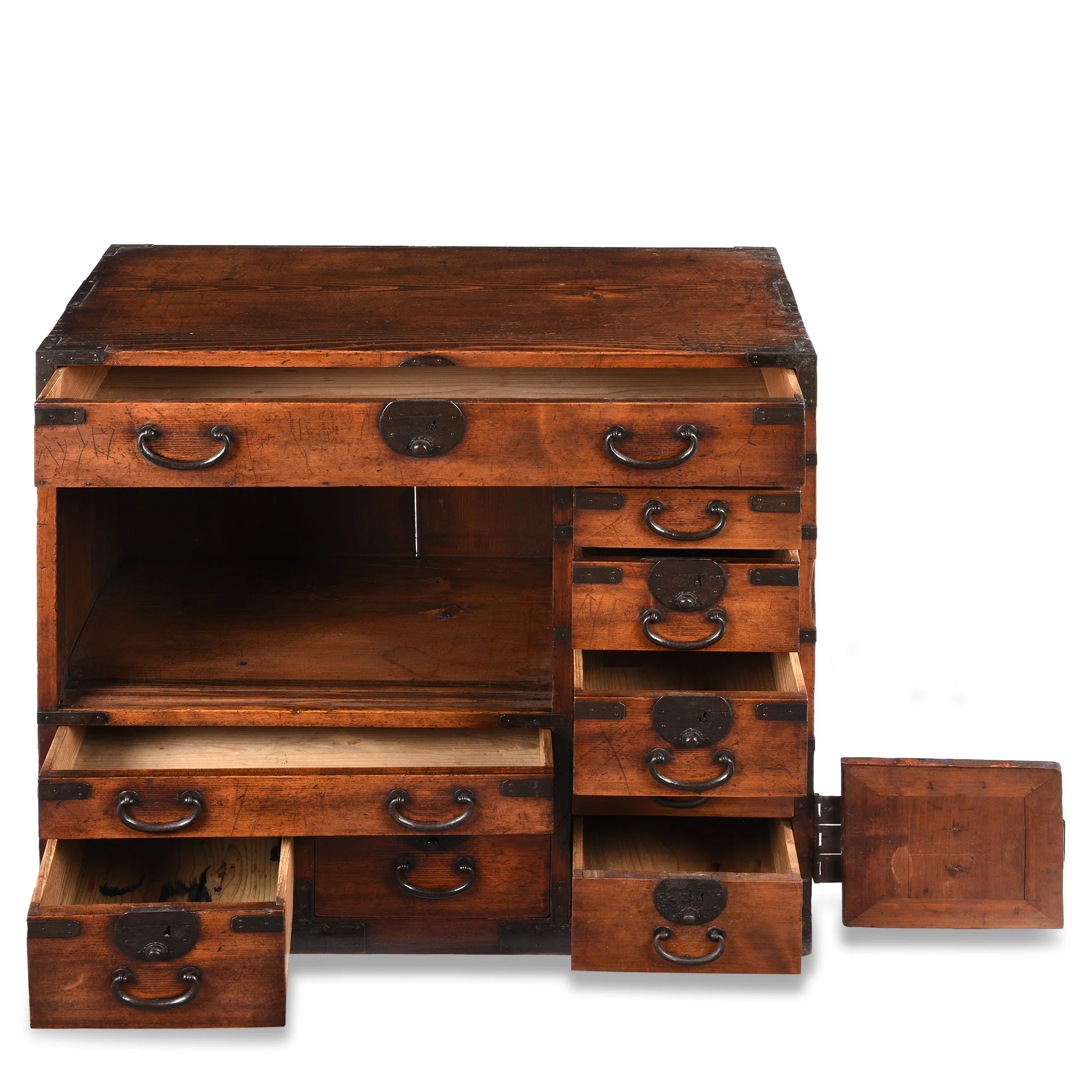 Japanese Side Tansu - Edo Period - Image 6