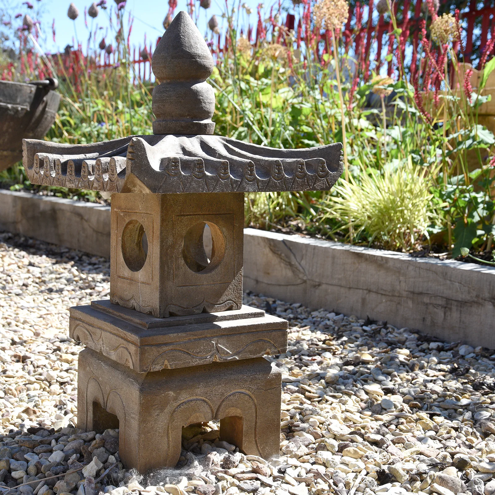 Japanese Style Stone Snow Lantern - Ishi Doro - Image 2