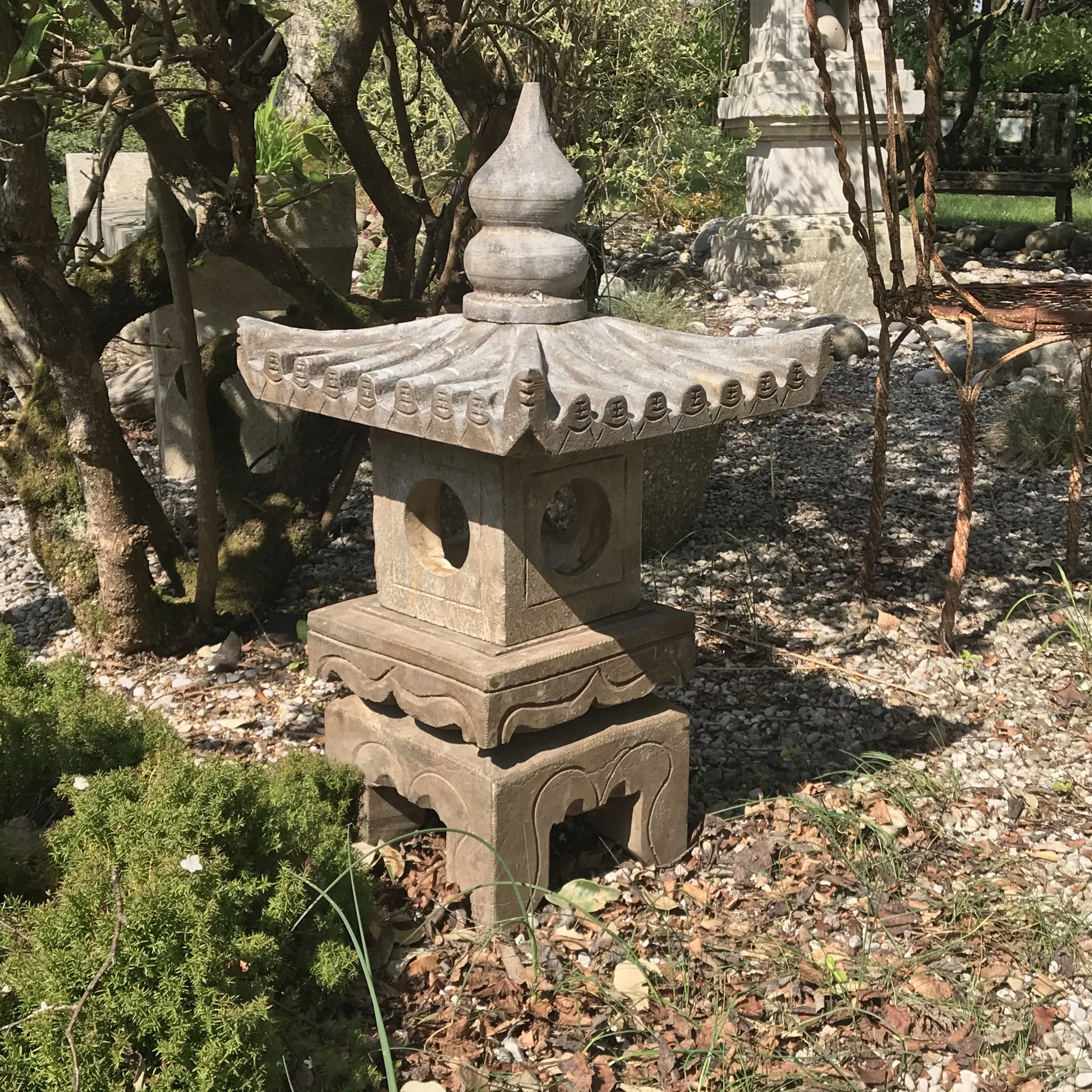 Japanese Style Stone Snow Lantern - Ishi Doro - Image 5