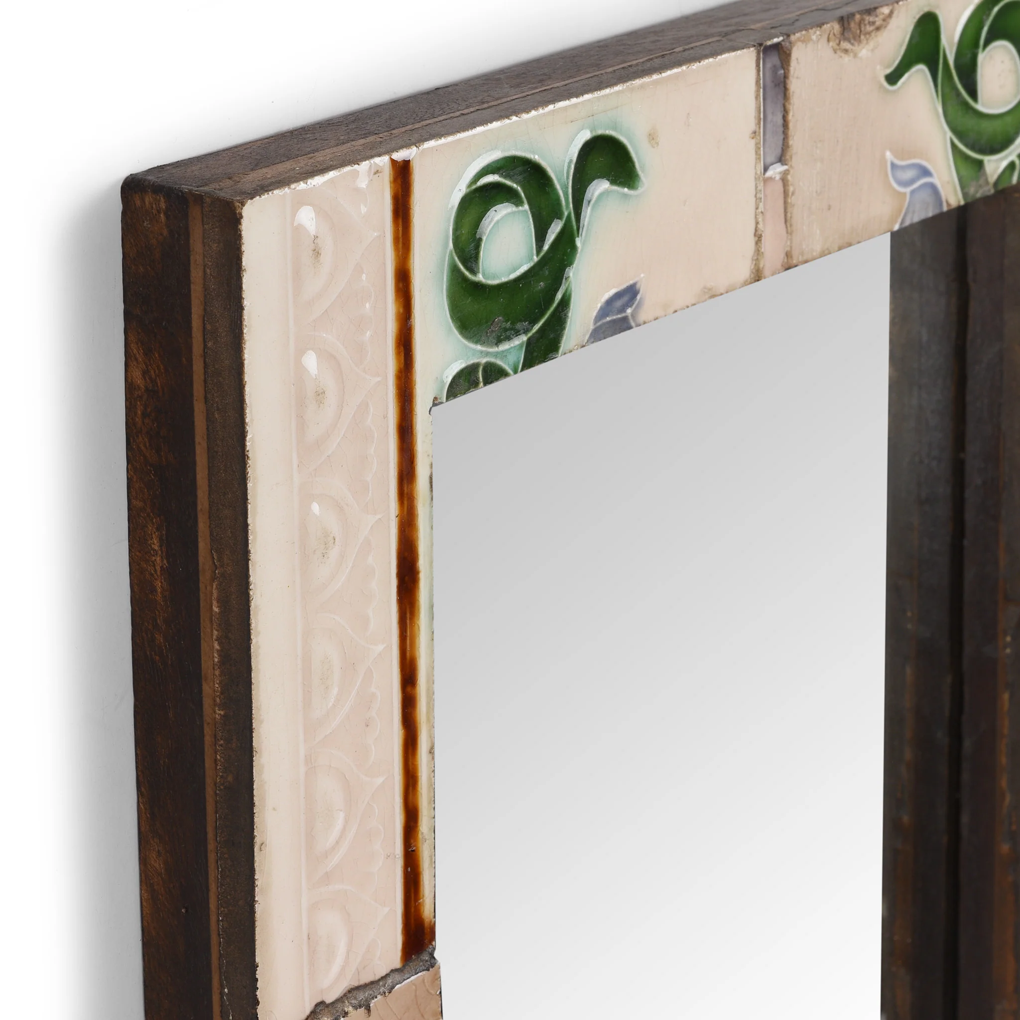 Mirror Made From Old Japanese Ceramic Tiles - Image 4