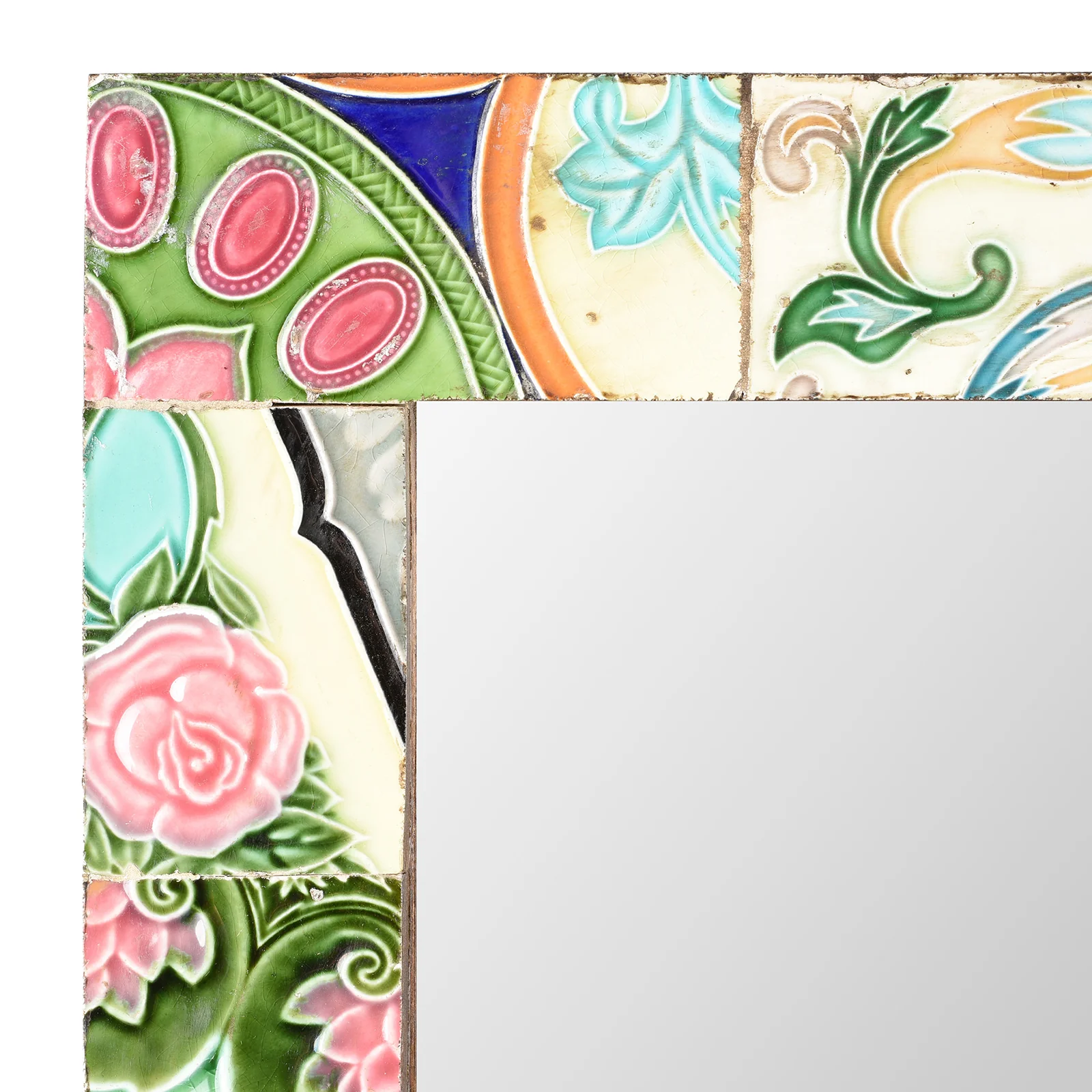 Mirror Made From Old Japanese Ceramic Tiles - Circa 1920 - Image 4