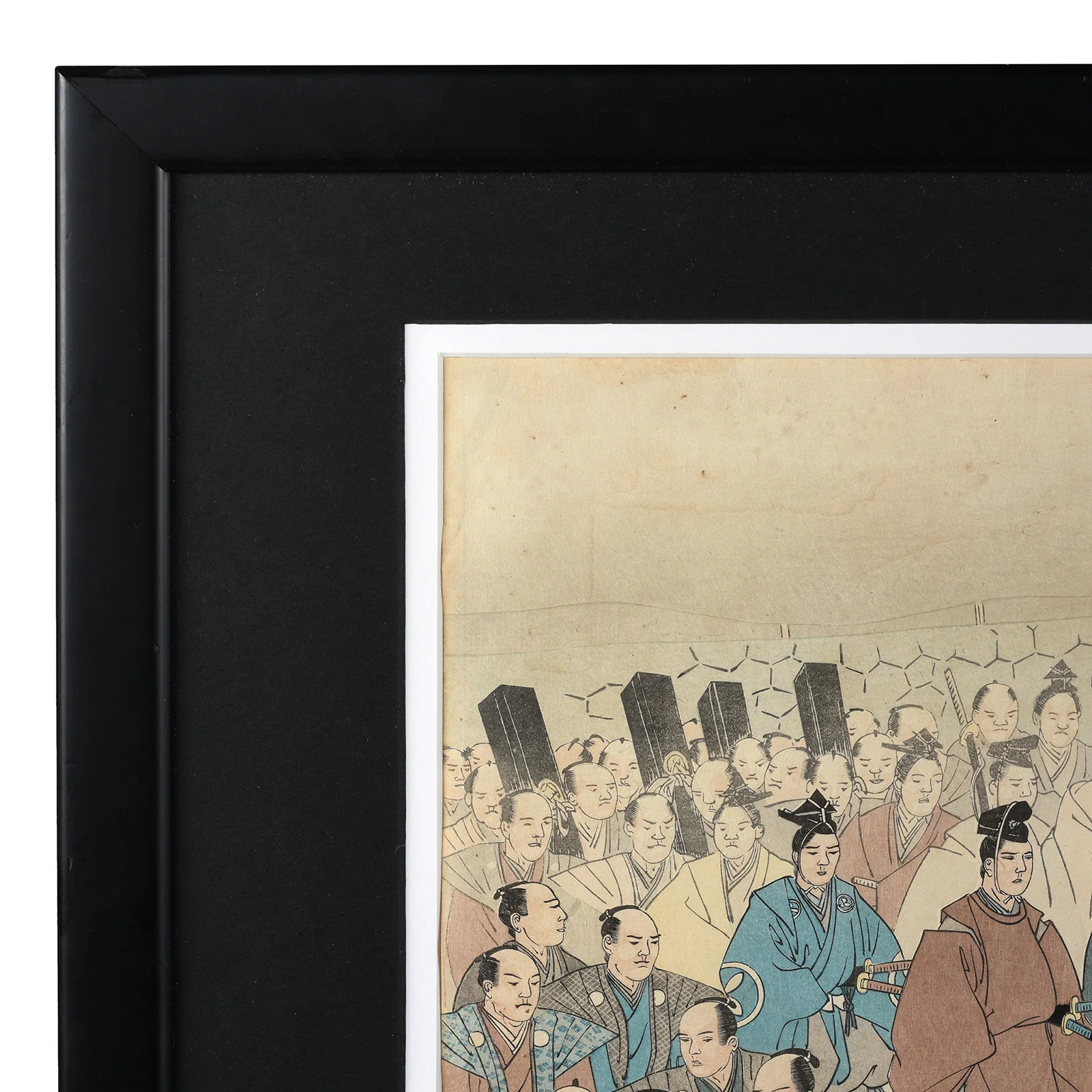 'Visiting Edo Castle on New Years Day' Original Woodblock by Toyohara Chikanobu - Ca 1897 - Image 9