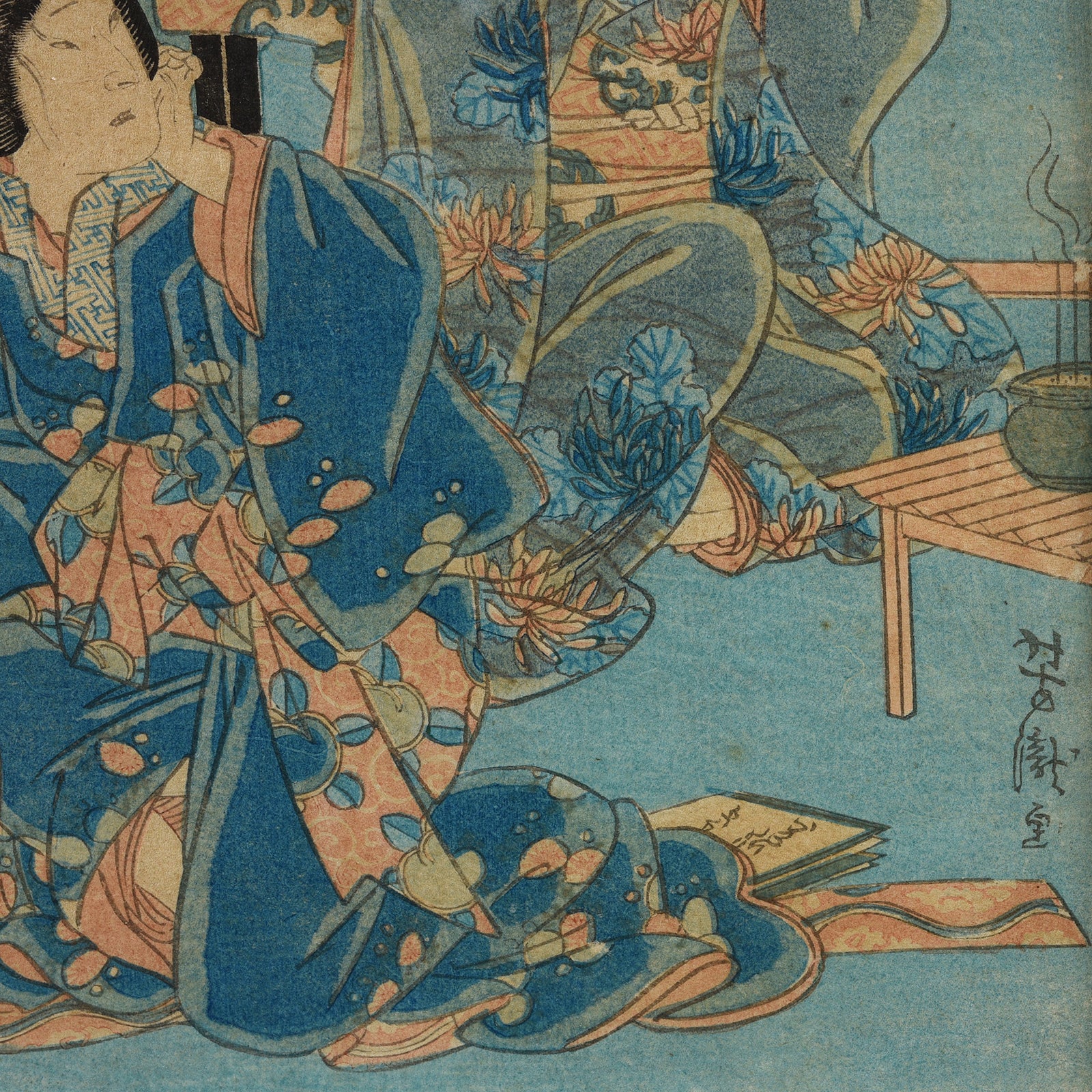 Framed Japanese Woodblock Print Oban by Utagawa Yoshikazu - 19th Century - Image 4