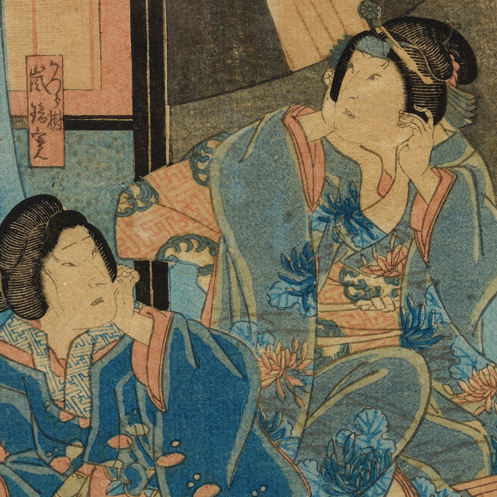 Framed Japanese Woodblock Print Oban by Utagawa Yoshikazu - 19th Century - Image 5