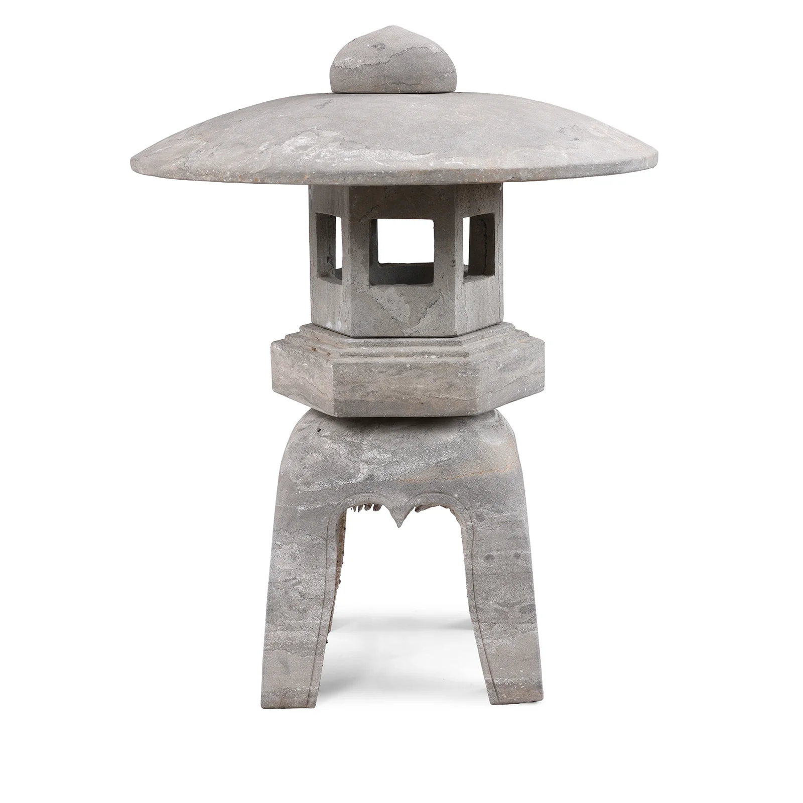 Japanese Style Yukimi Stone Snow Lantern - Image 4