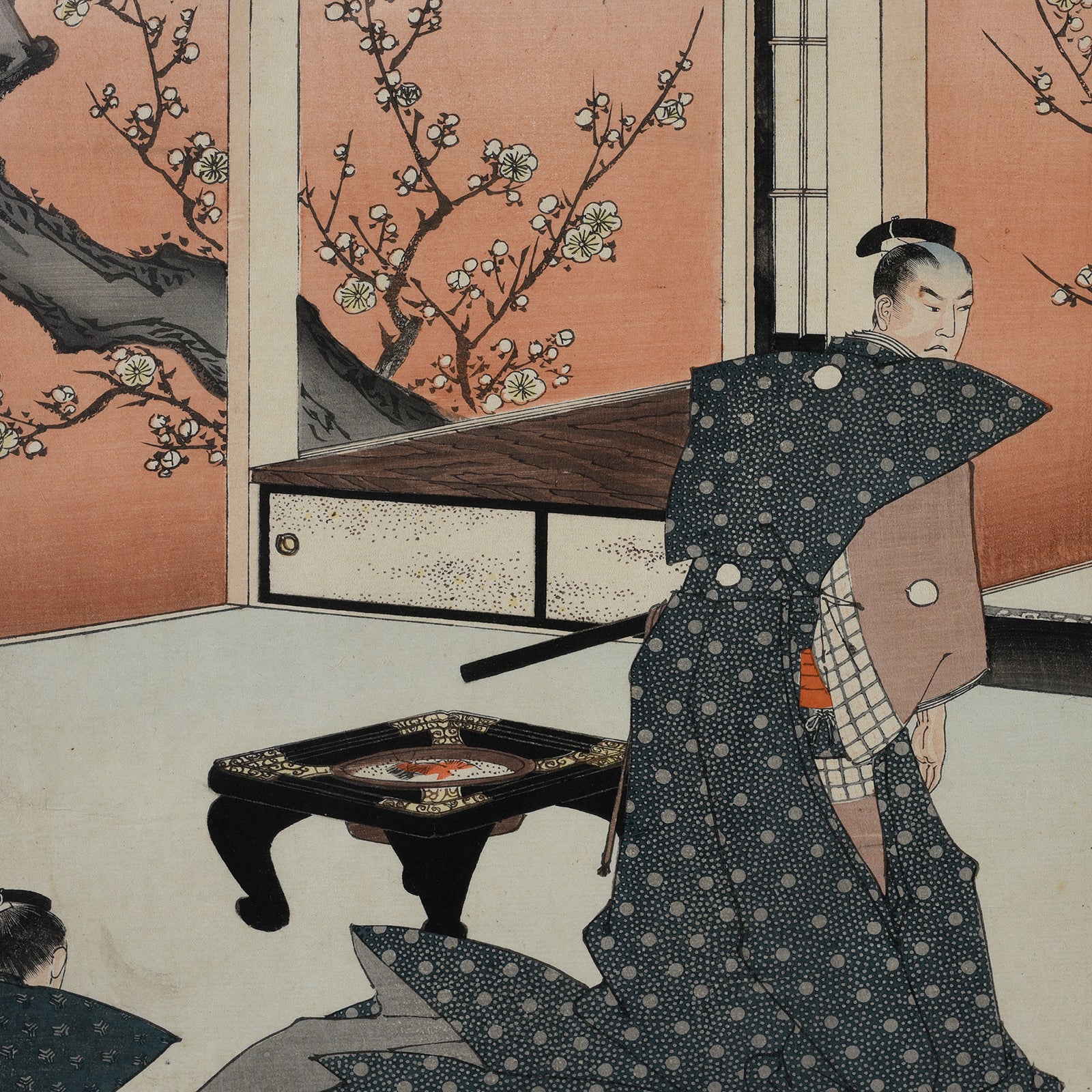 'New Year's Kagamibiraki Ceremony' Triptych by Chikanobu - Image 4