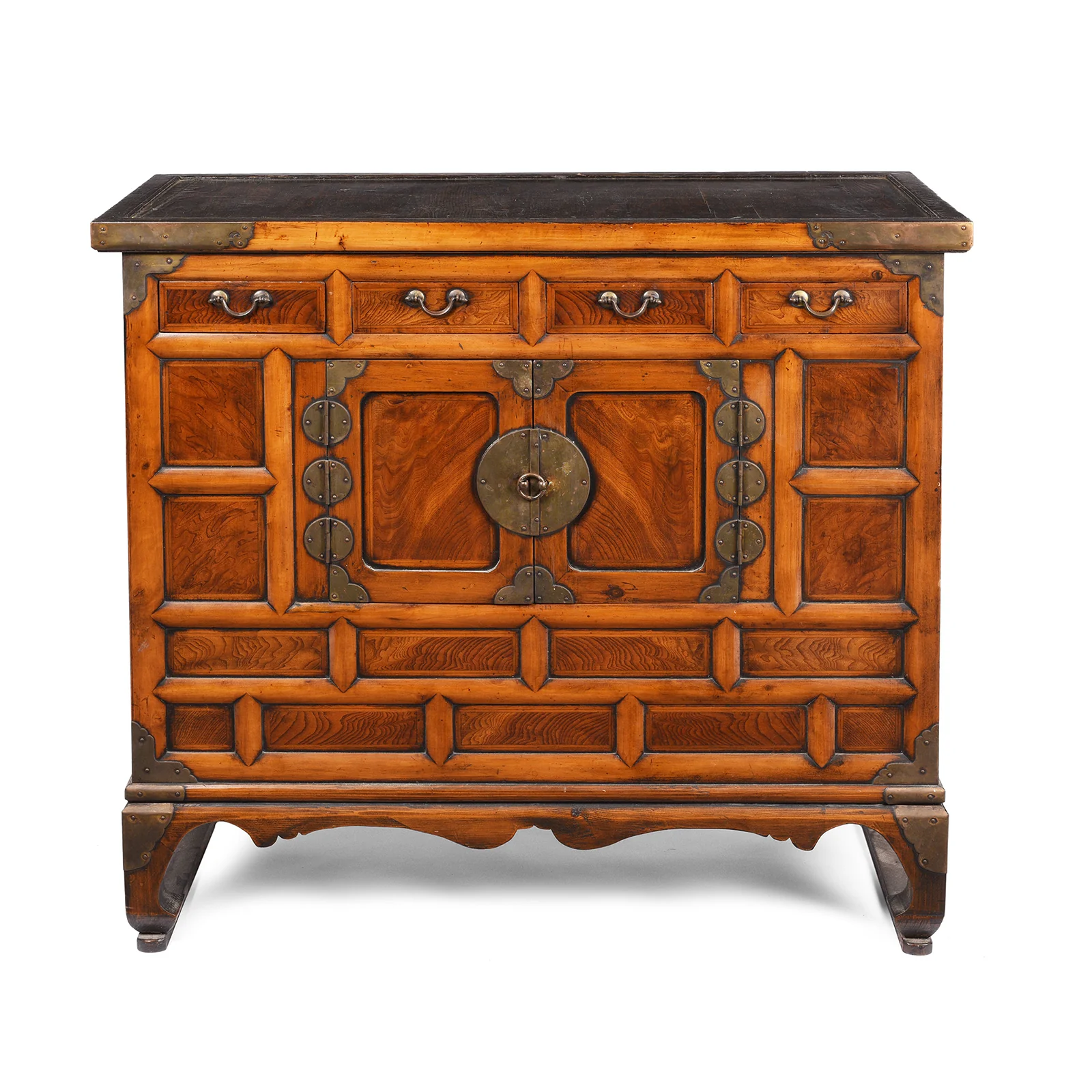 Korean Morijang Burr Elm Side Cabinet - 19thC