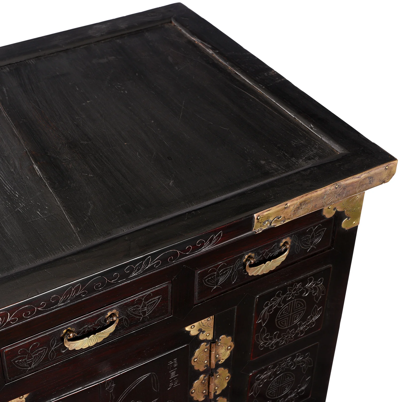 Korean Lacquer Samch'ung Jang Cabinet on Stand - Ca 1920 - Image 11