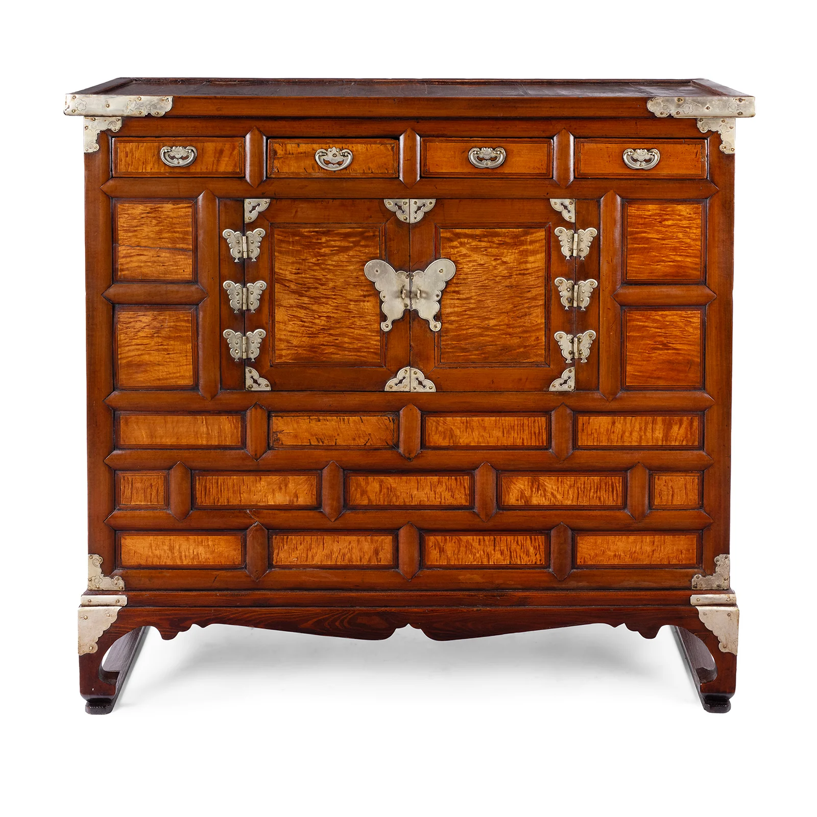 Korean Morijang Burr Maple Side Cabinet - Ca 1920