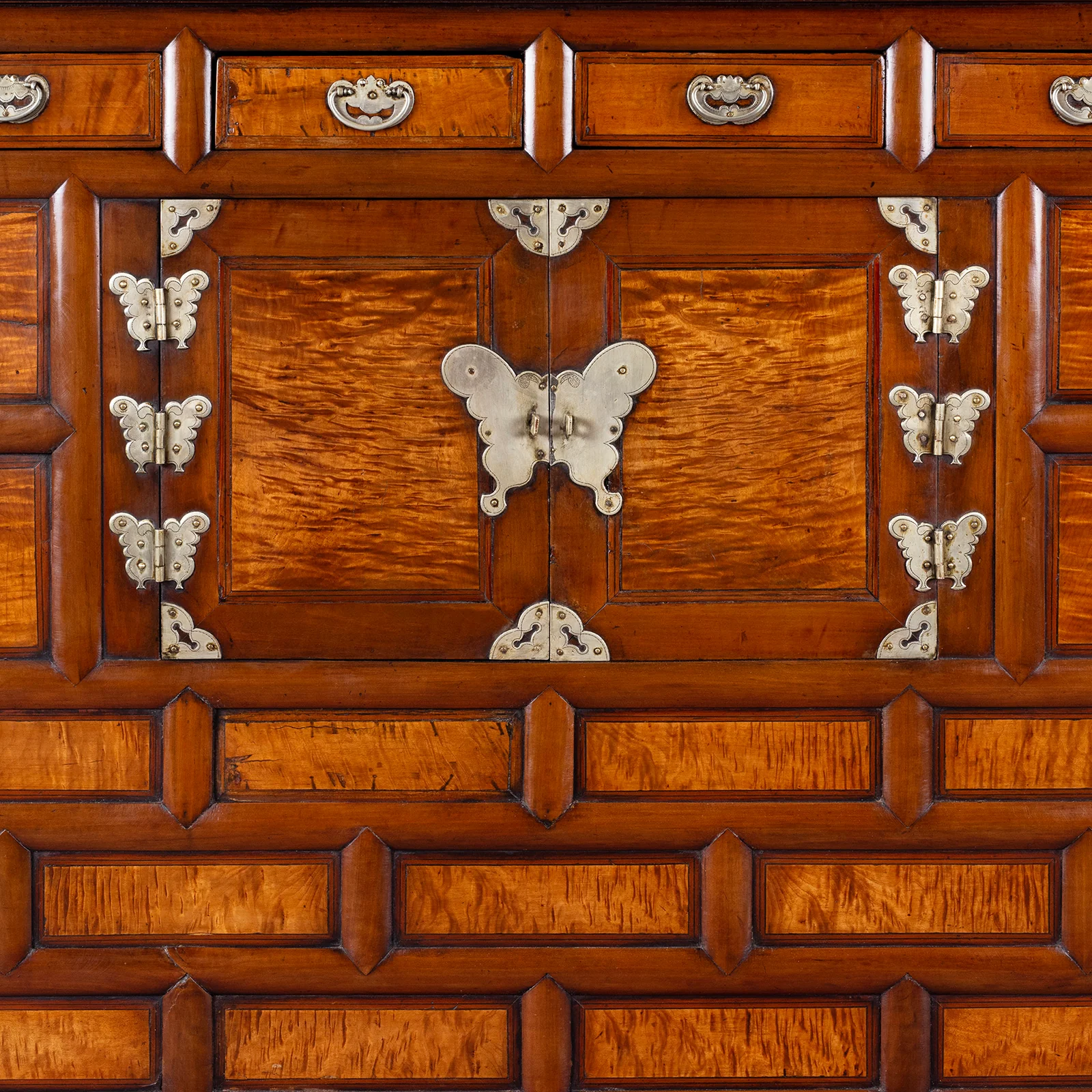 Korean Morijang Burr Maple Side Cabinet - Ca 1920 - Image 6