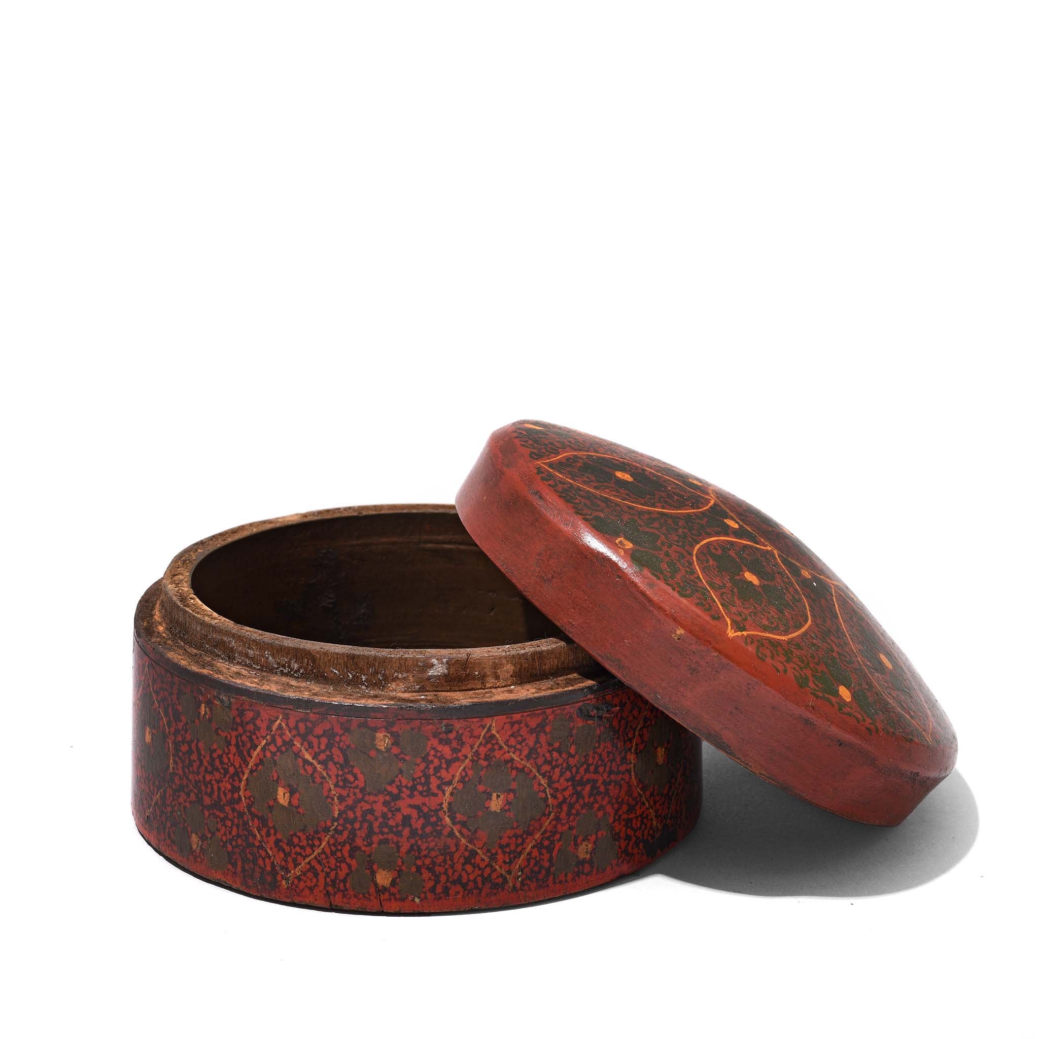 Old Painted Lacquer Pot From Rajasthan - Early 20thC - Image 2