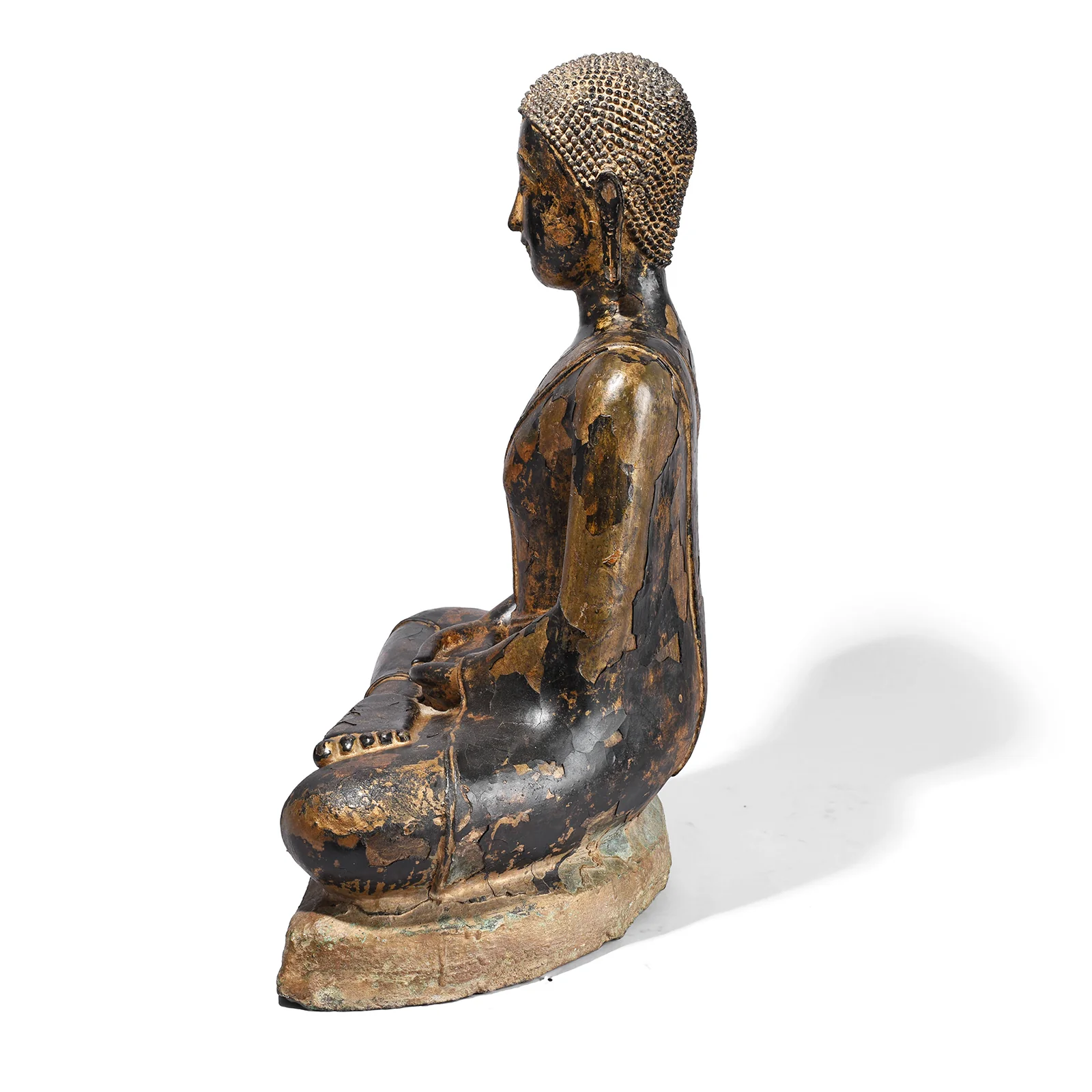 Lacquered Bronze Thai Sitting Buddha - Early 19th Century - Image 7