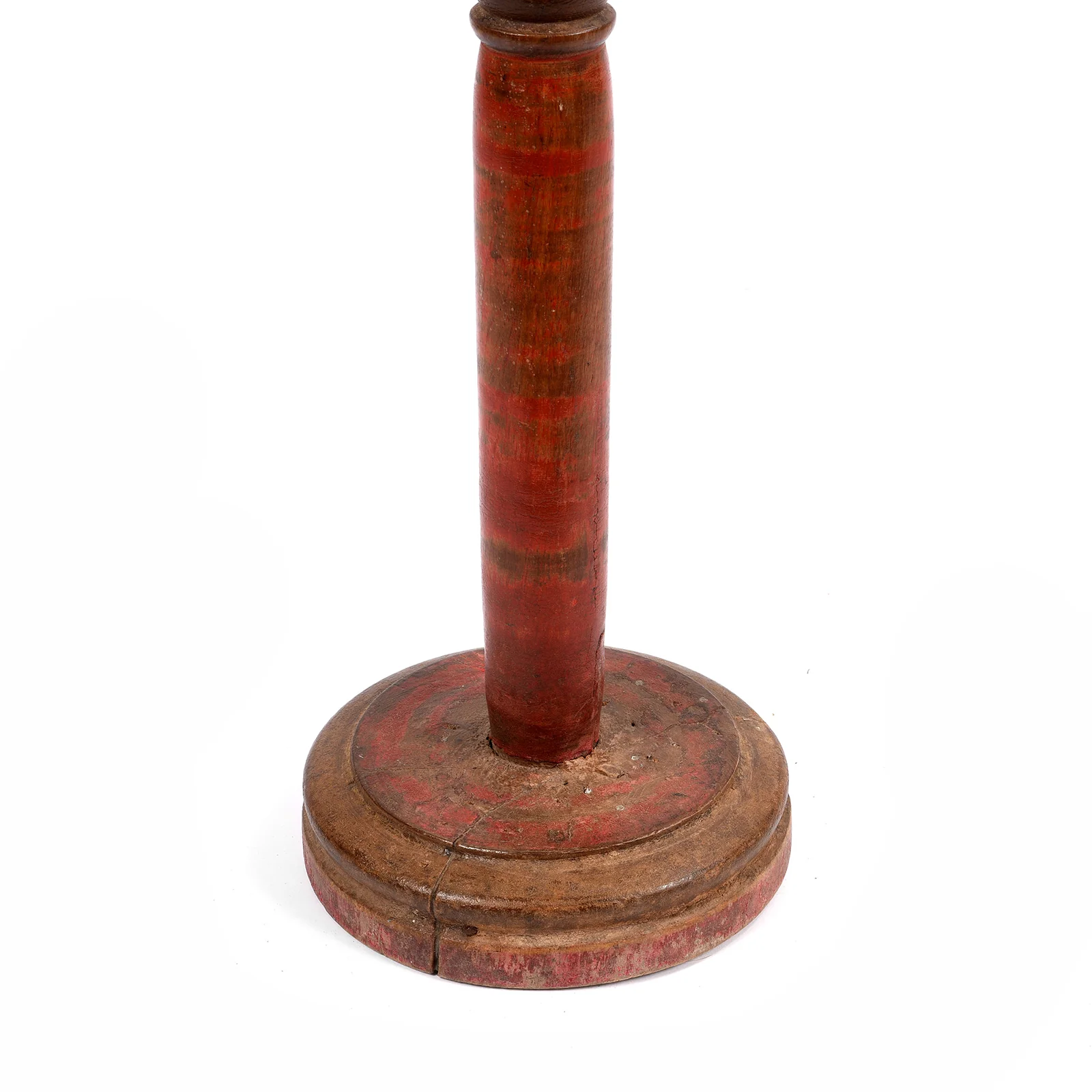 Lacquered Indian Floor Standing Candle Stick From Rajasthan - Ca 1920 - Image 4