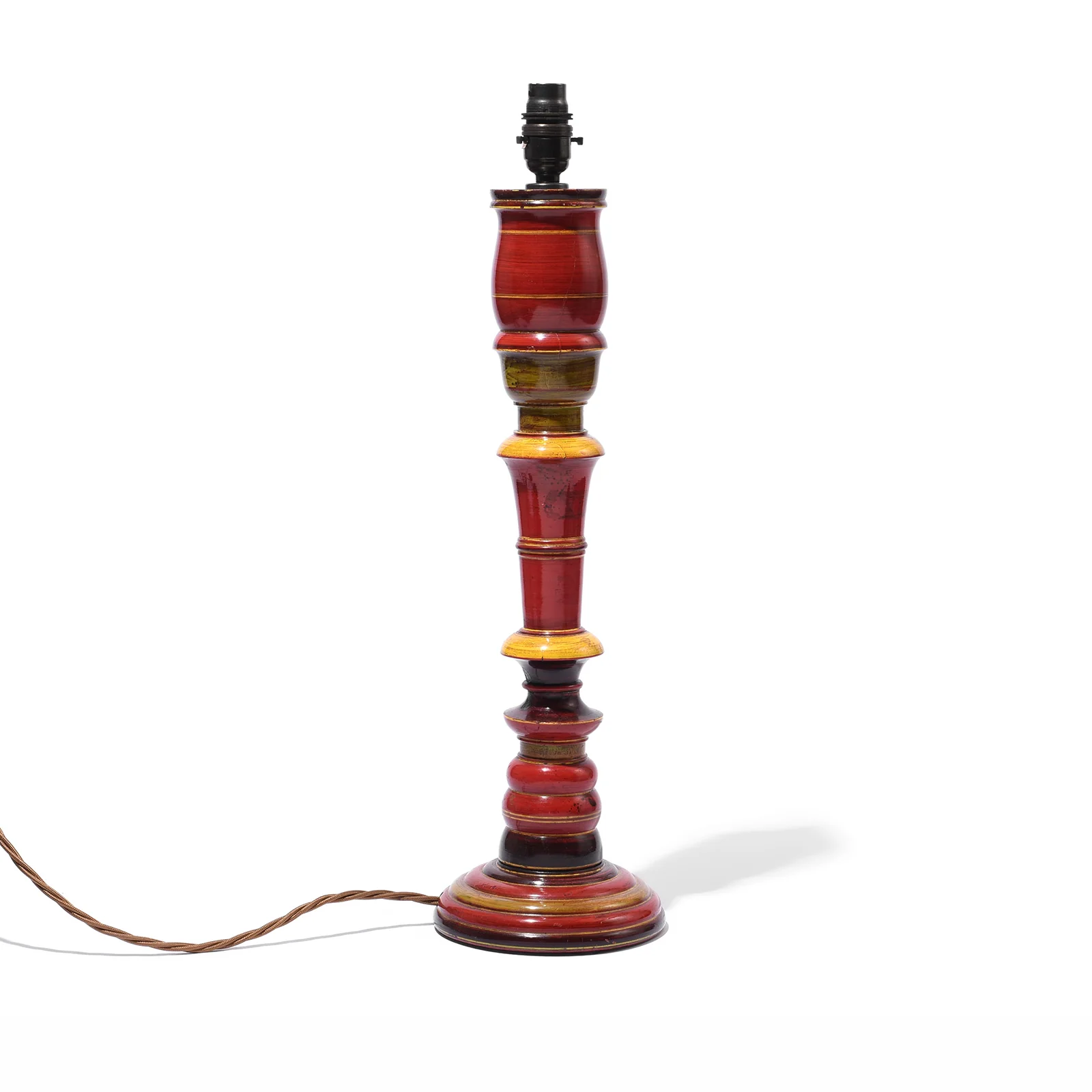 Lacquered Indian Candlestick Table Lamp - Image 2