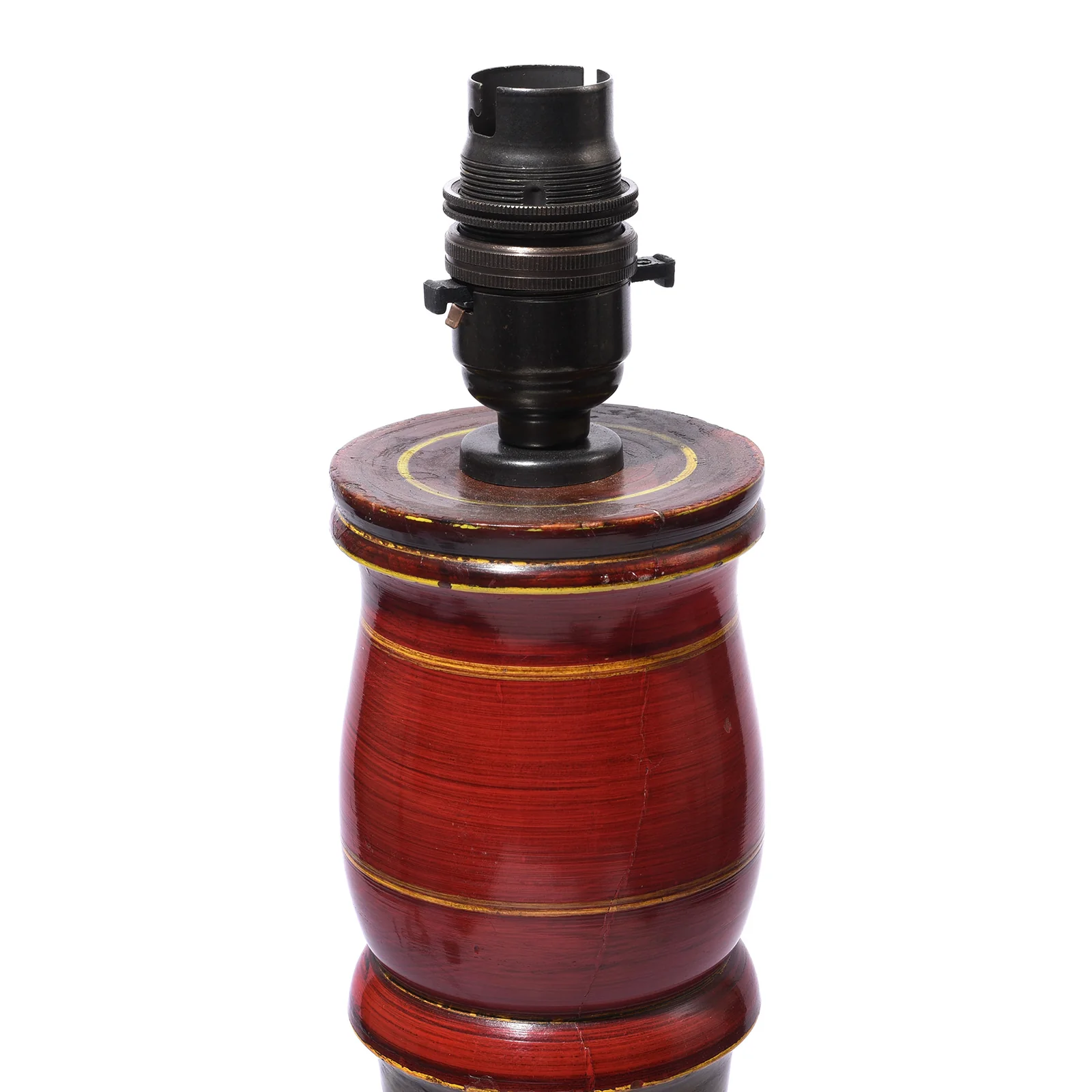 Lacquered Indian Candlestick Table Lamp - Image 3