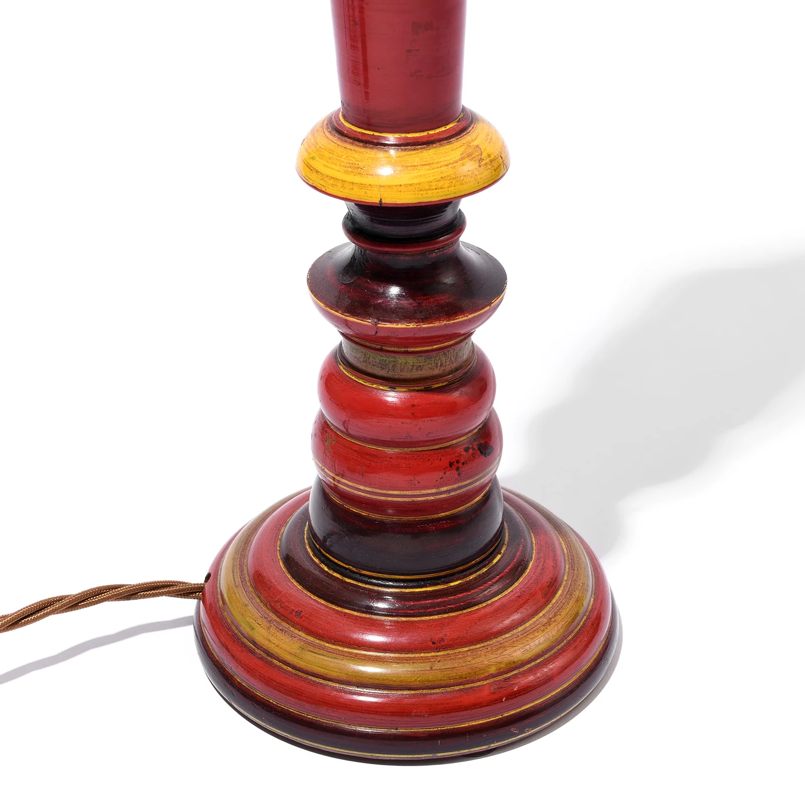 Lacquered Indian Candlestick Table Lamp - Image 4