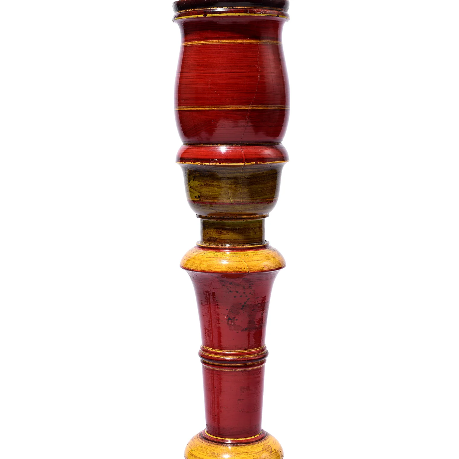 Lacquered Indian Candlestick Table Lamp - Image 5