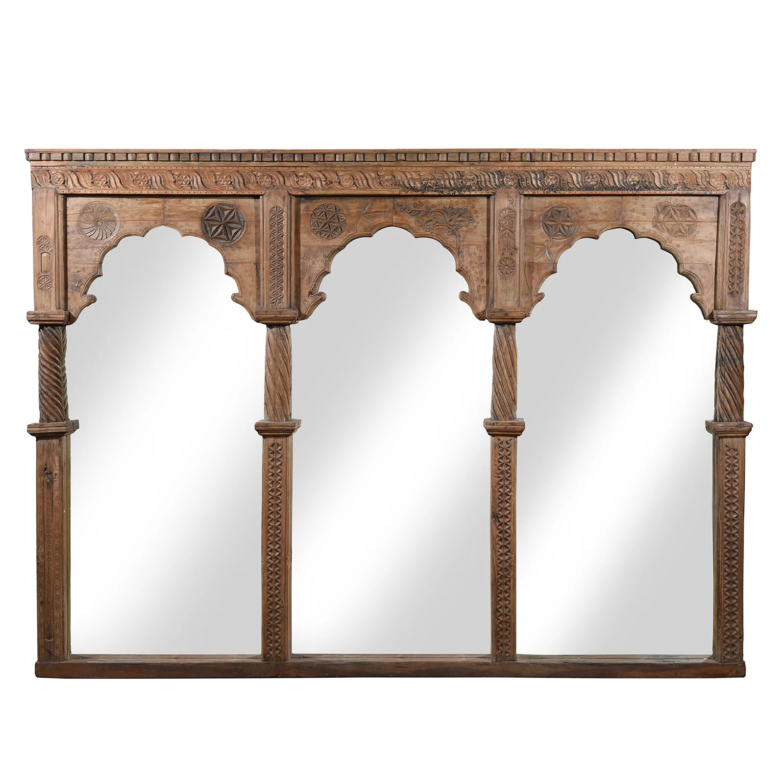Triple Arch Mirror From Madya Pradesh - 19thC (254 x 186cm)