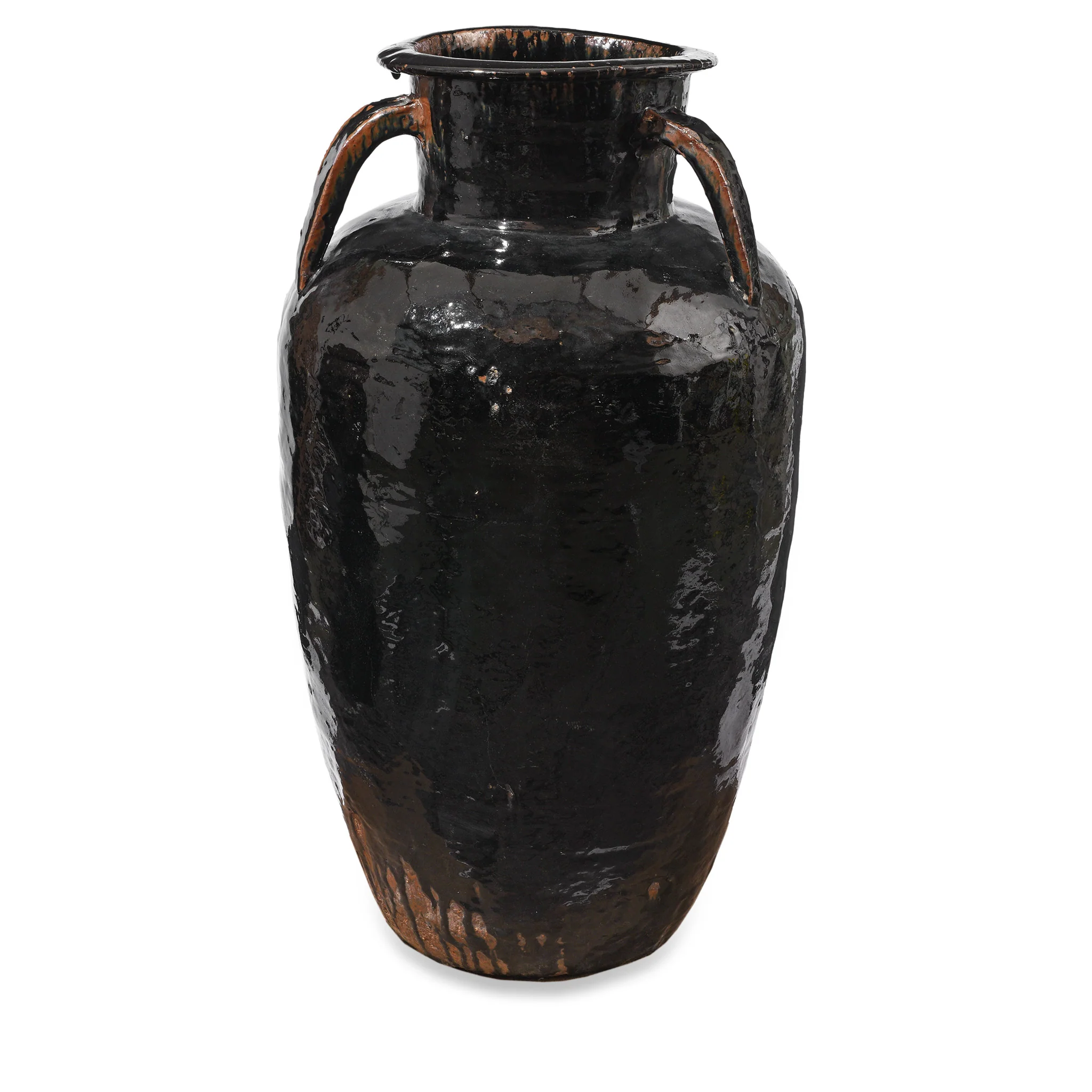 Large Black Glazed Stoneware Wine Jar - 19th Century - Image 5