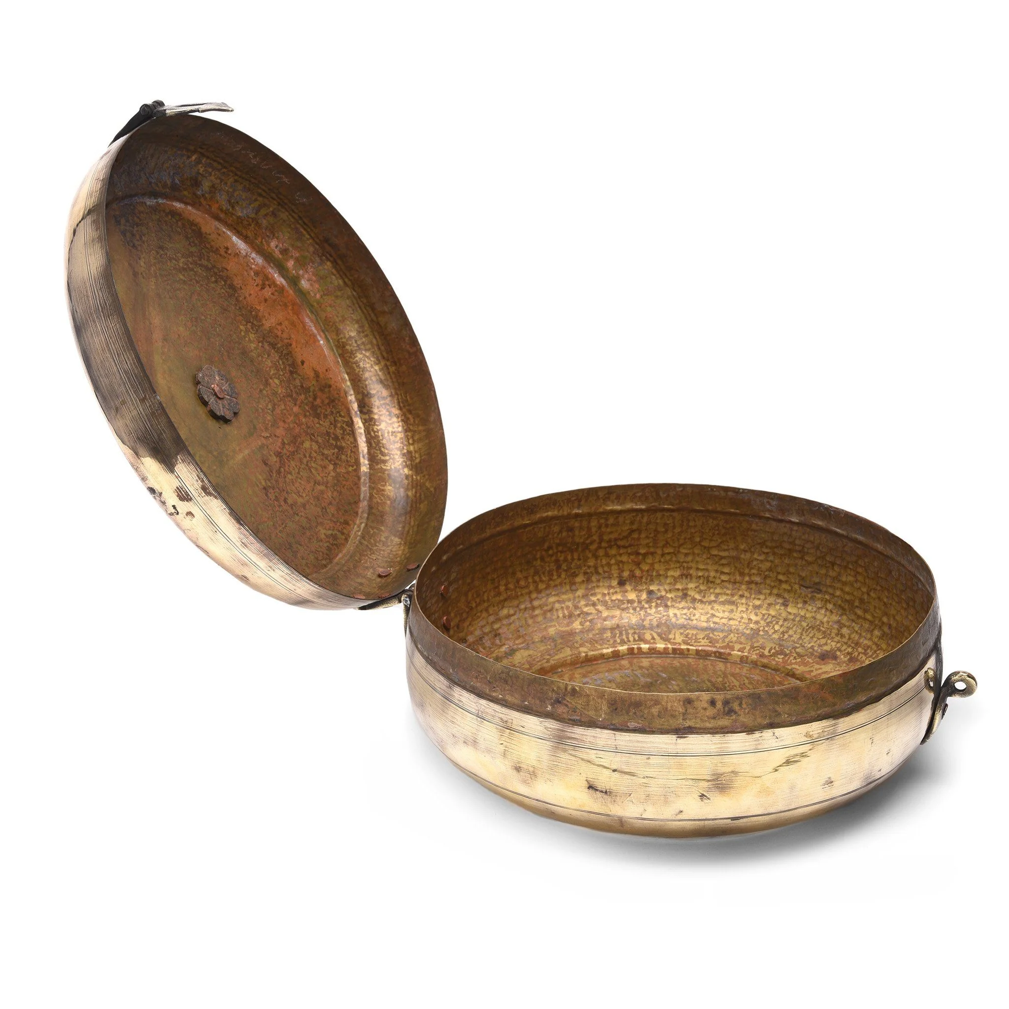 Large Brass Indian Chapati Box - Ca 1900 - Image 3