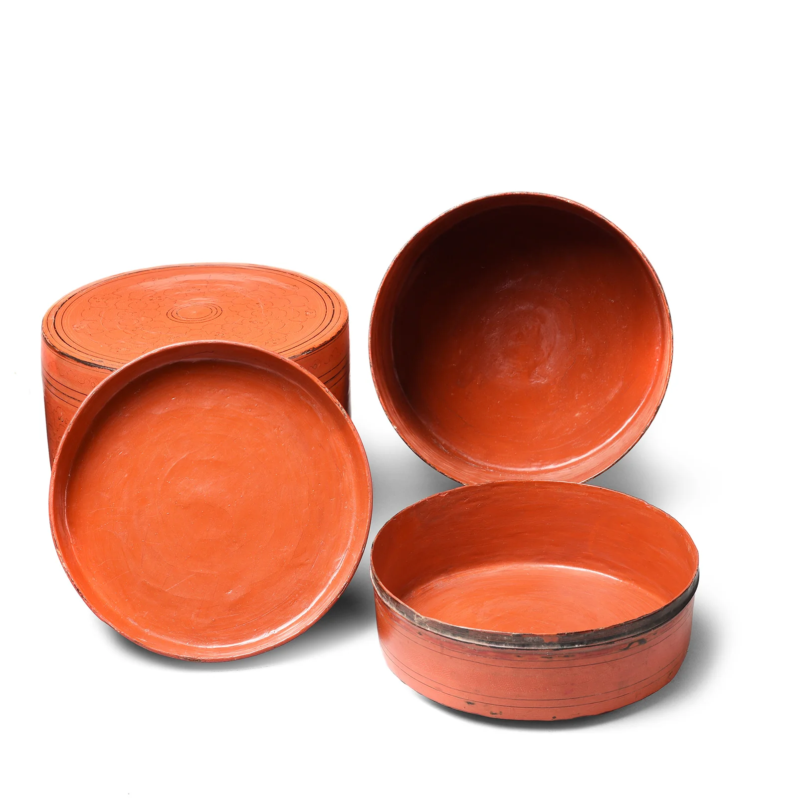 Large Burmese Lacquer Tiffin Box - Ca 1910 - Image 3
