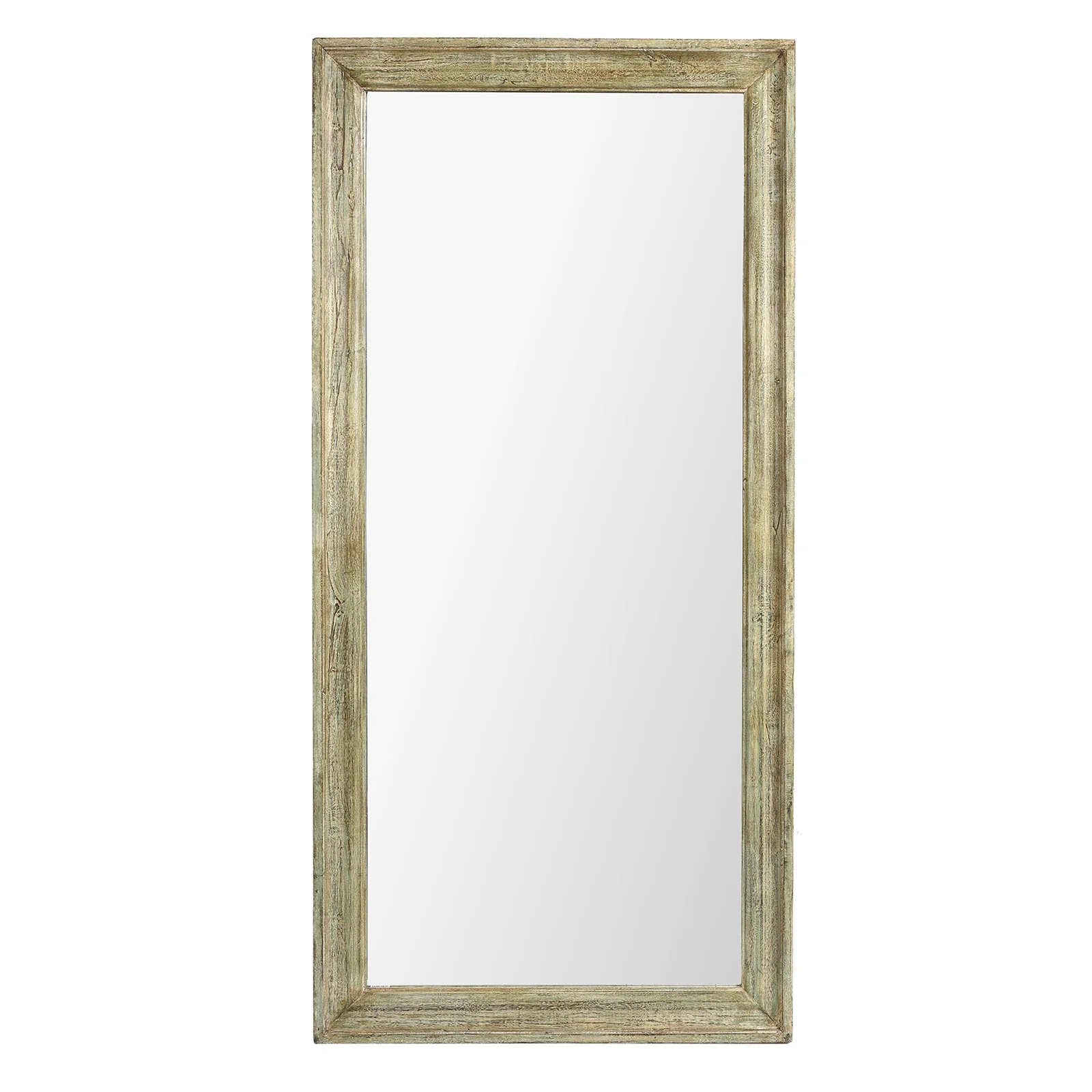 Large Green Painted Mirror Made From Reclaimed Teak - Image 2