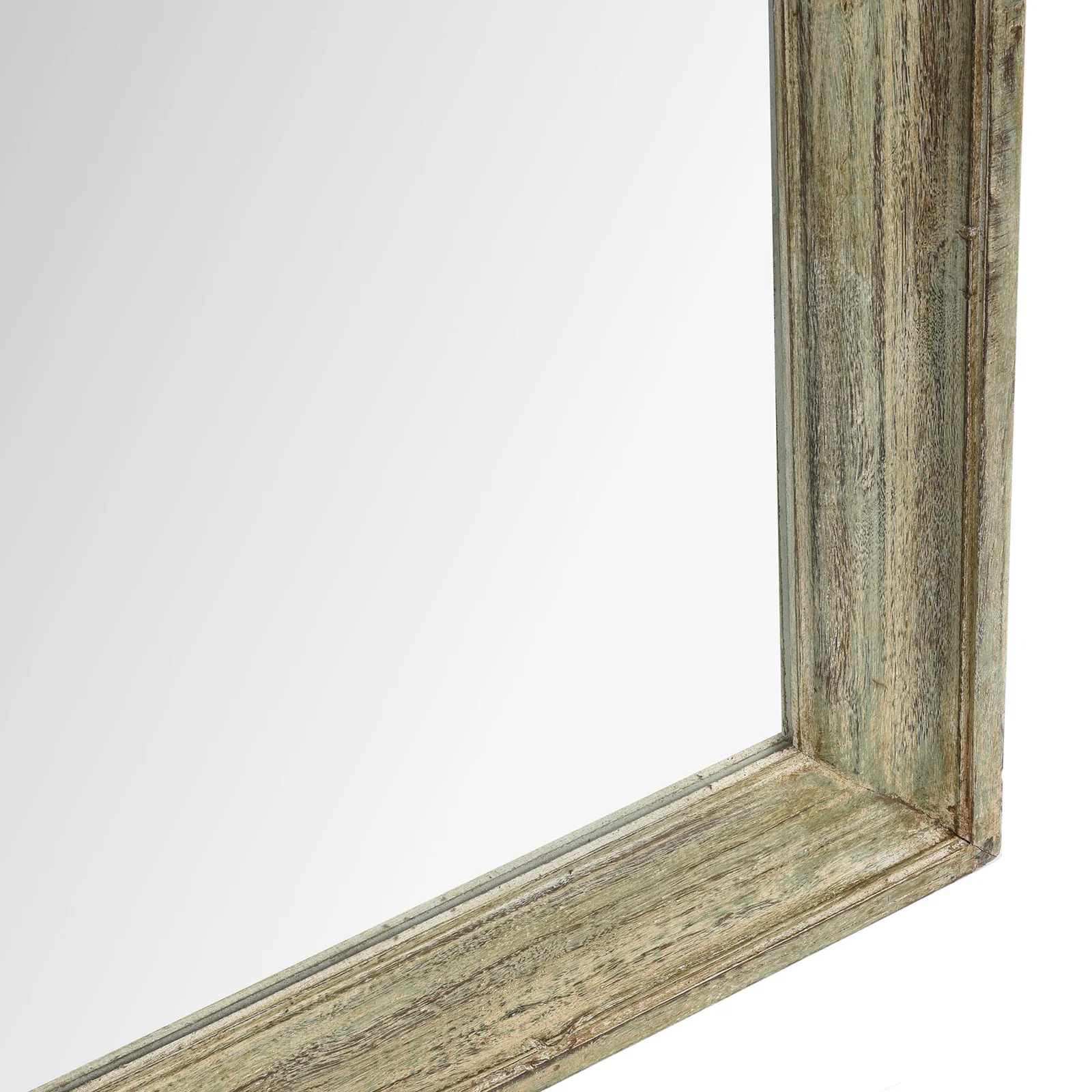 Large Green Painted Mirror Made From Reclaimed Teak - Image 6
