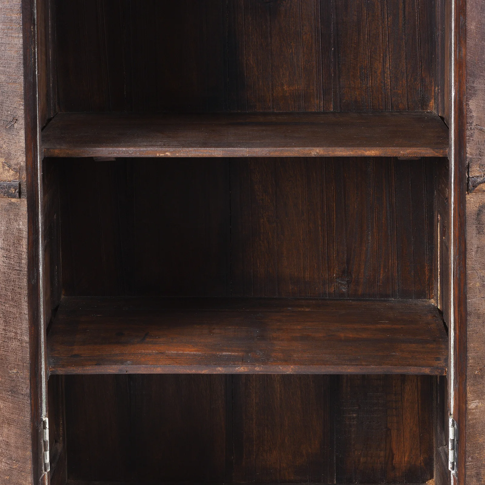 Painted Carved Cabinet Made From Reclaimed Teak Doors - Image 5