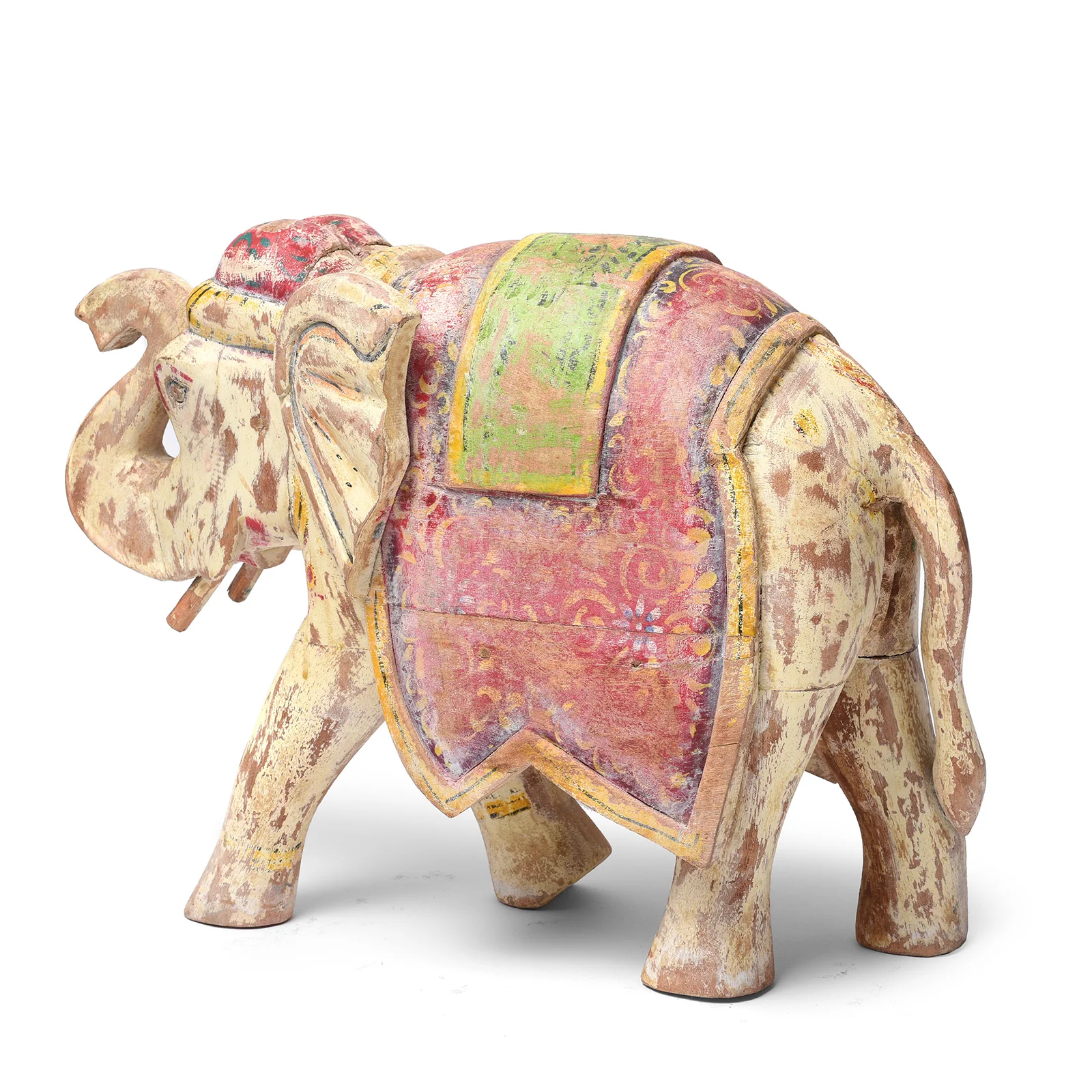 Large Painted Indian Elephant Figurine From Rajasthan - Image 3