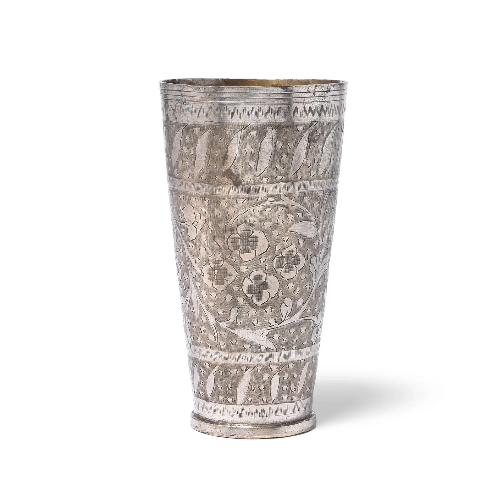 Vintage Lassi Cup - Nickel Plated Brass - Early 20th Century