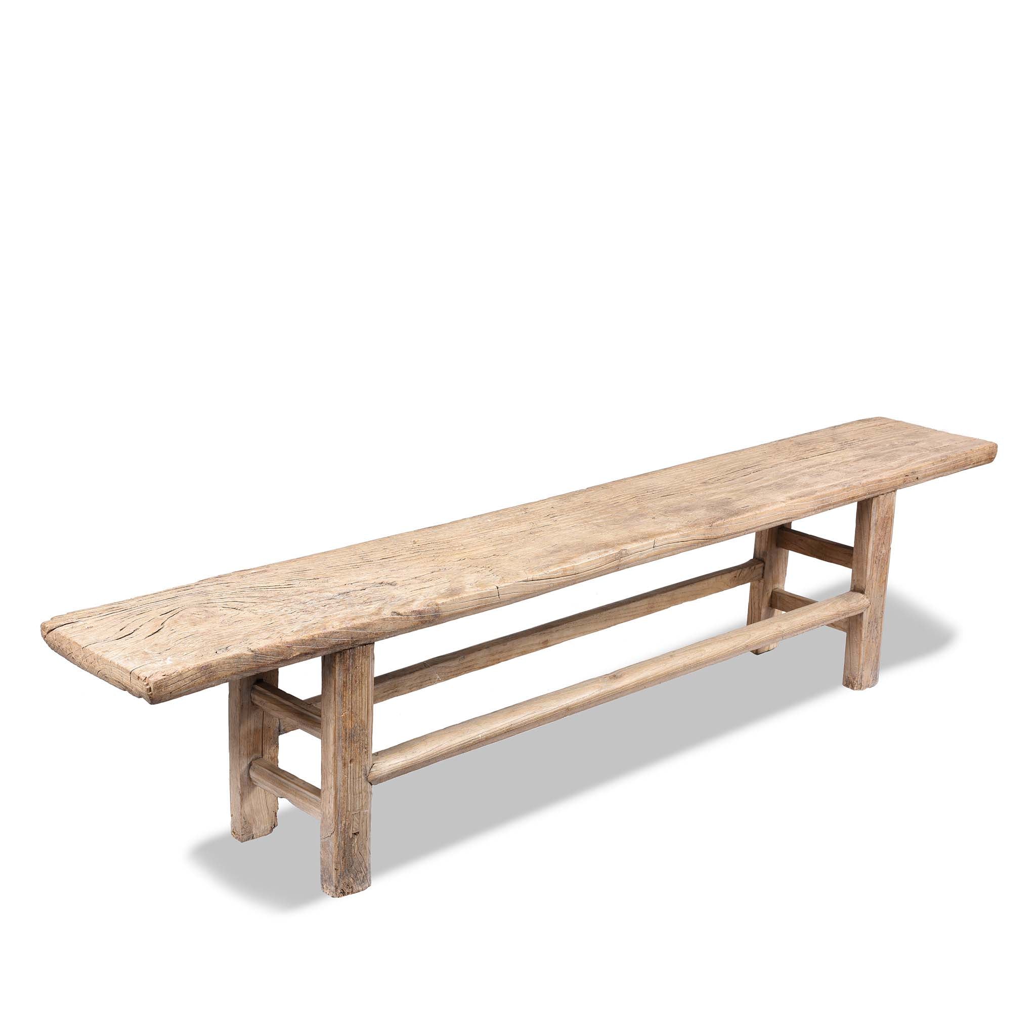 Long Elm Farmhouse Bench From Shandong - 19thC - Image 3