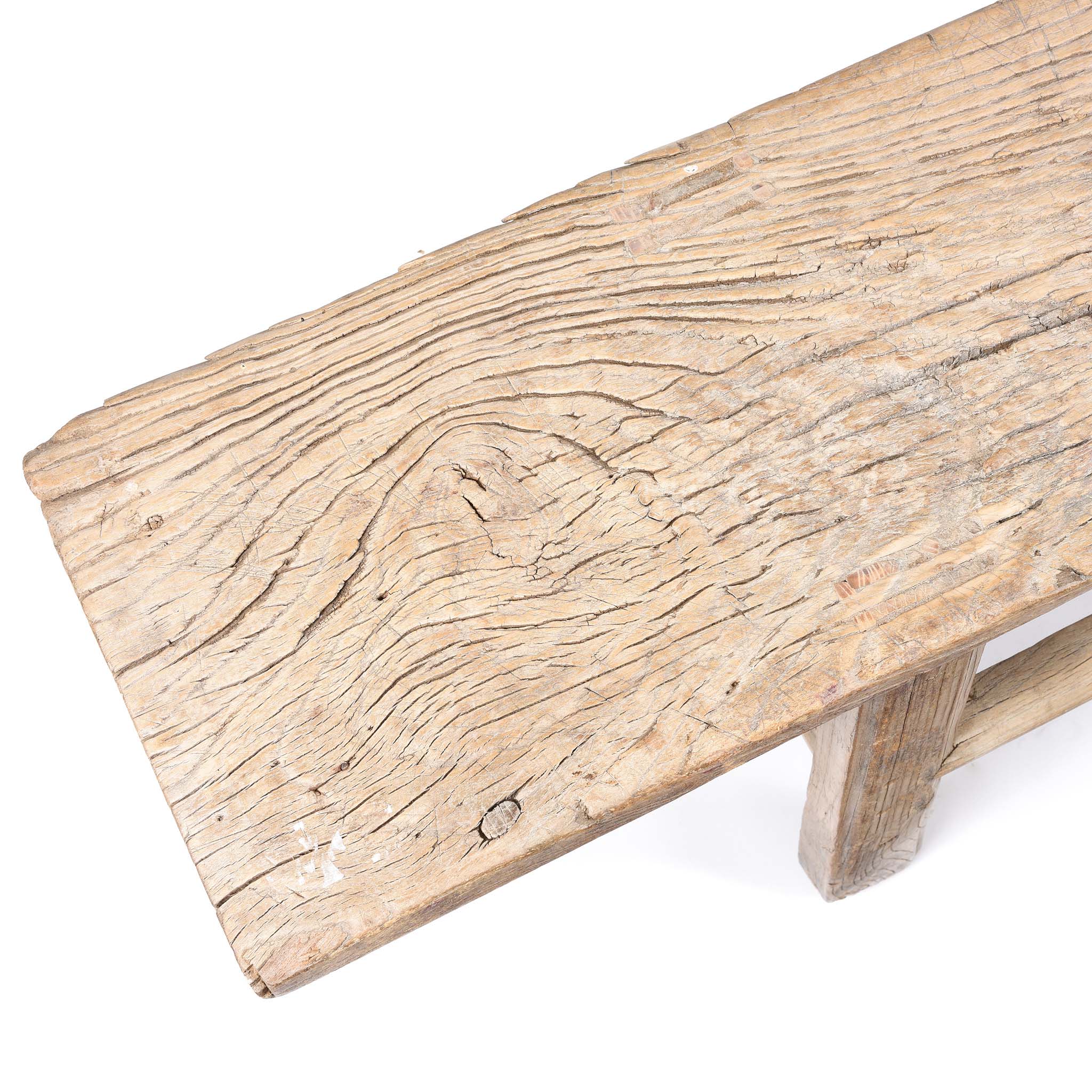 Long Elm Farmhouse Bench From Shandong - 19thC - Image 5