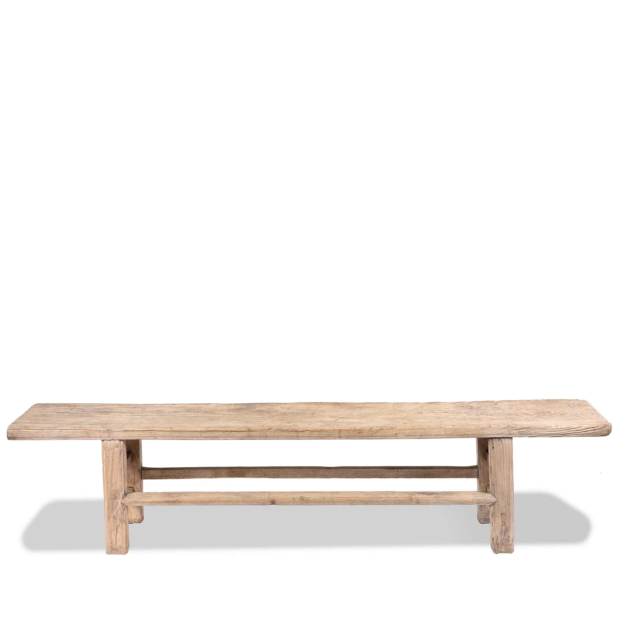 Long Elm Farmhouse Bench From Shandong - 19thC - Image 7