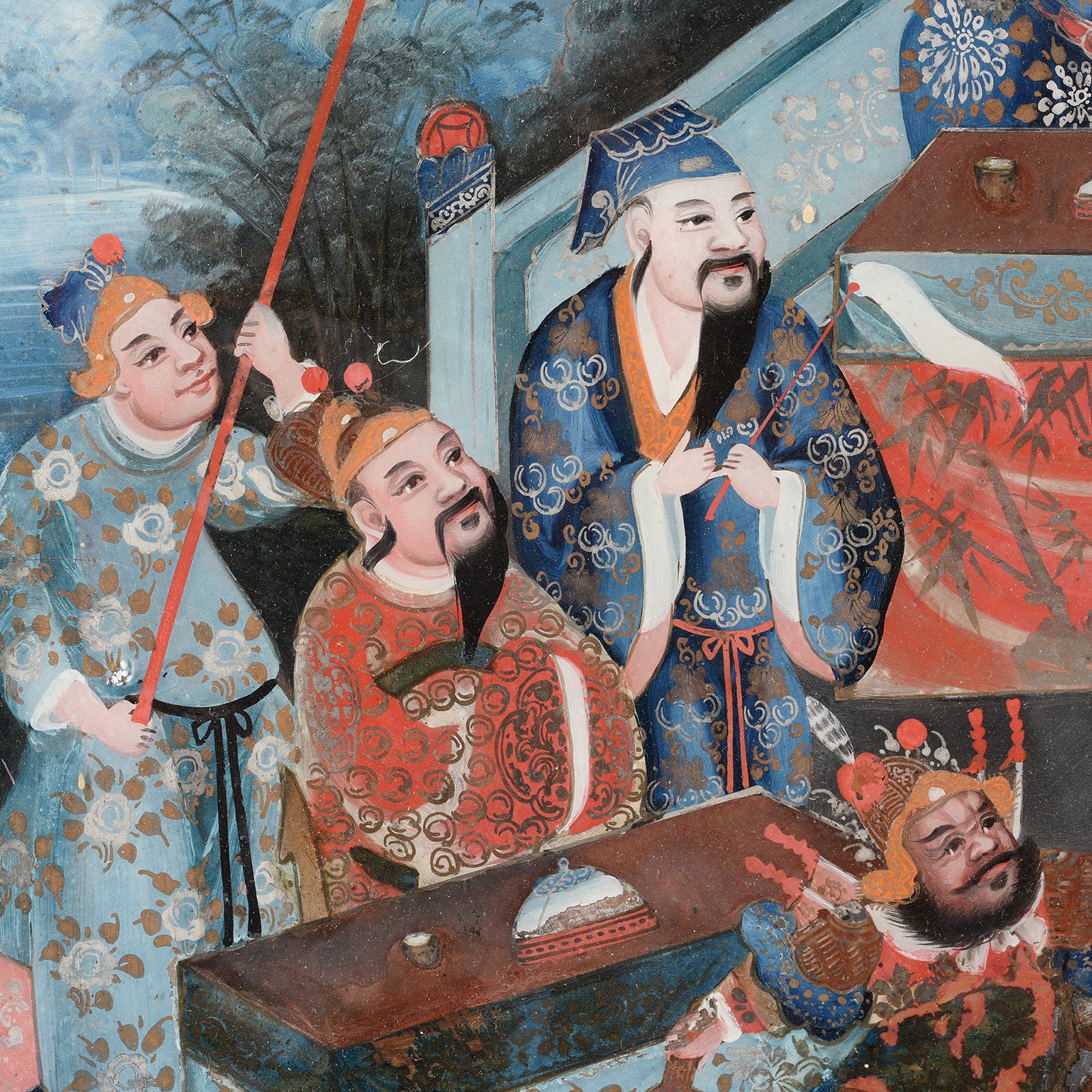 Chinese Reverse Glass Painting & Frame - Early 19thC - Image 4