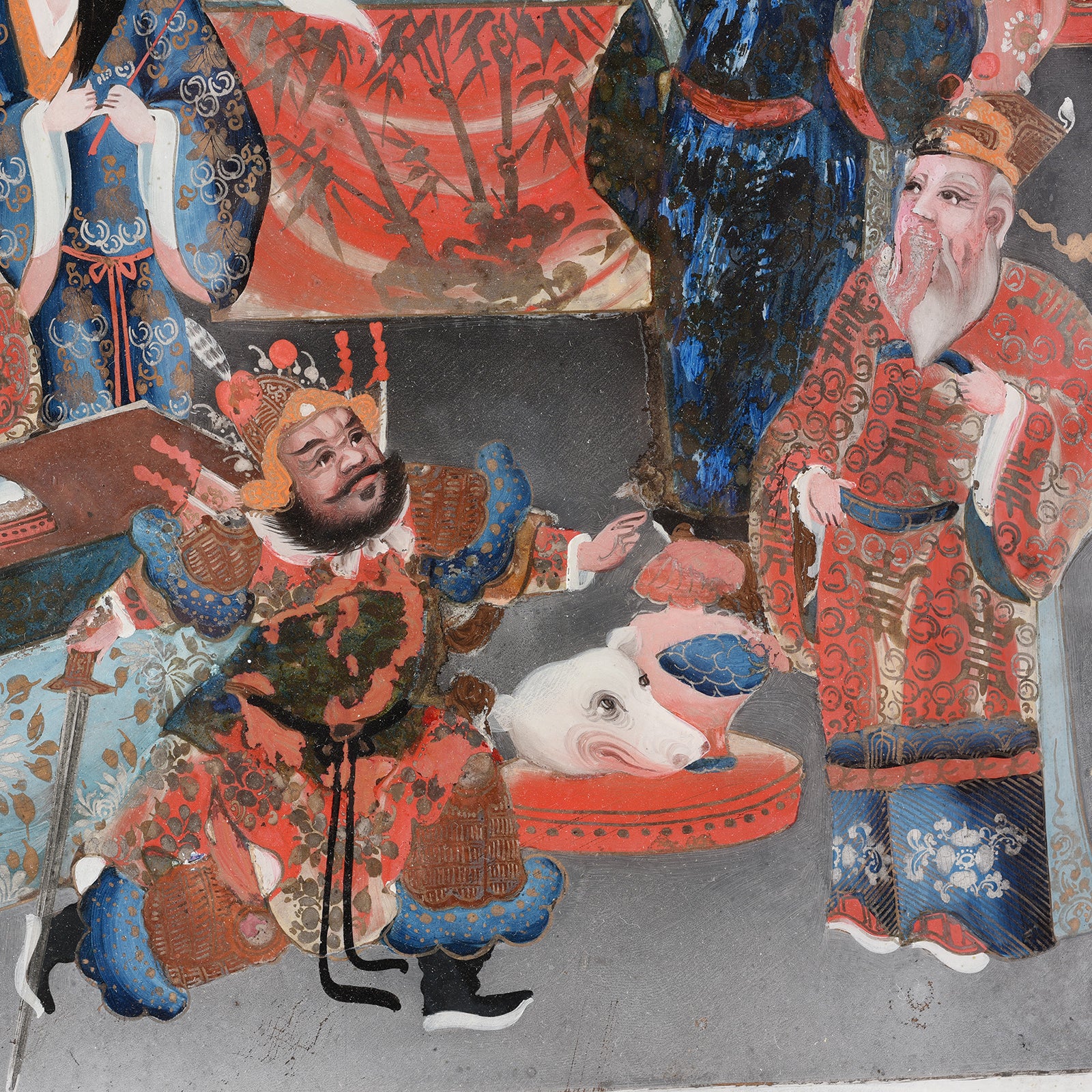 Chinese Reverse Glass Painting & Frame - Early 19thC - Image 5