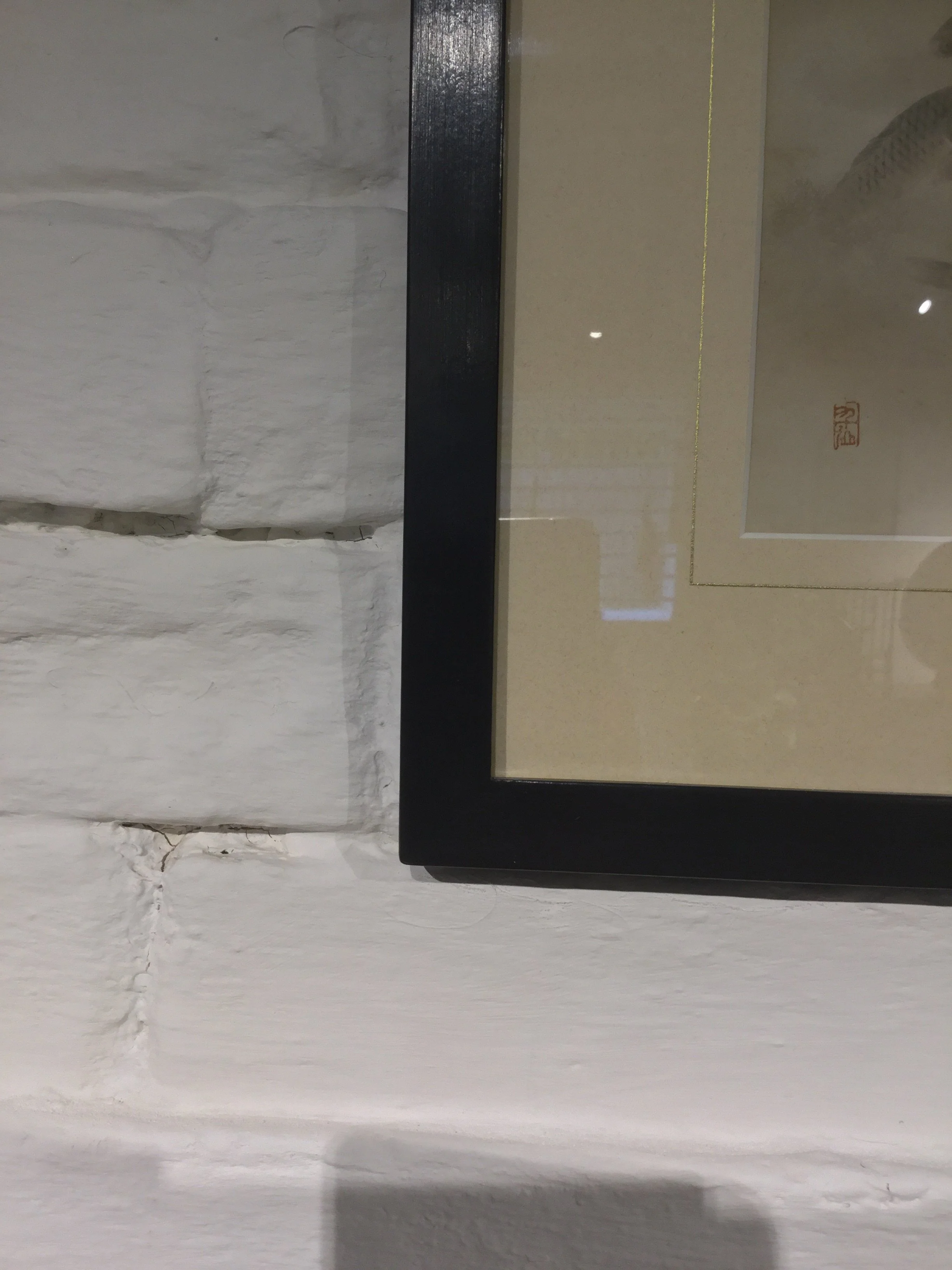 Framed Japanese Watercolour of Swimming Carp - 19thC - Image 3