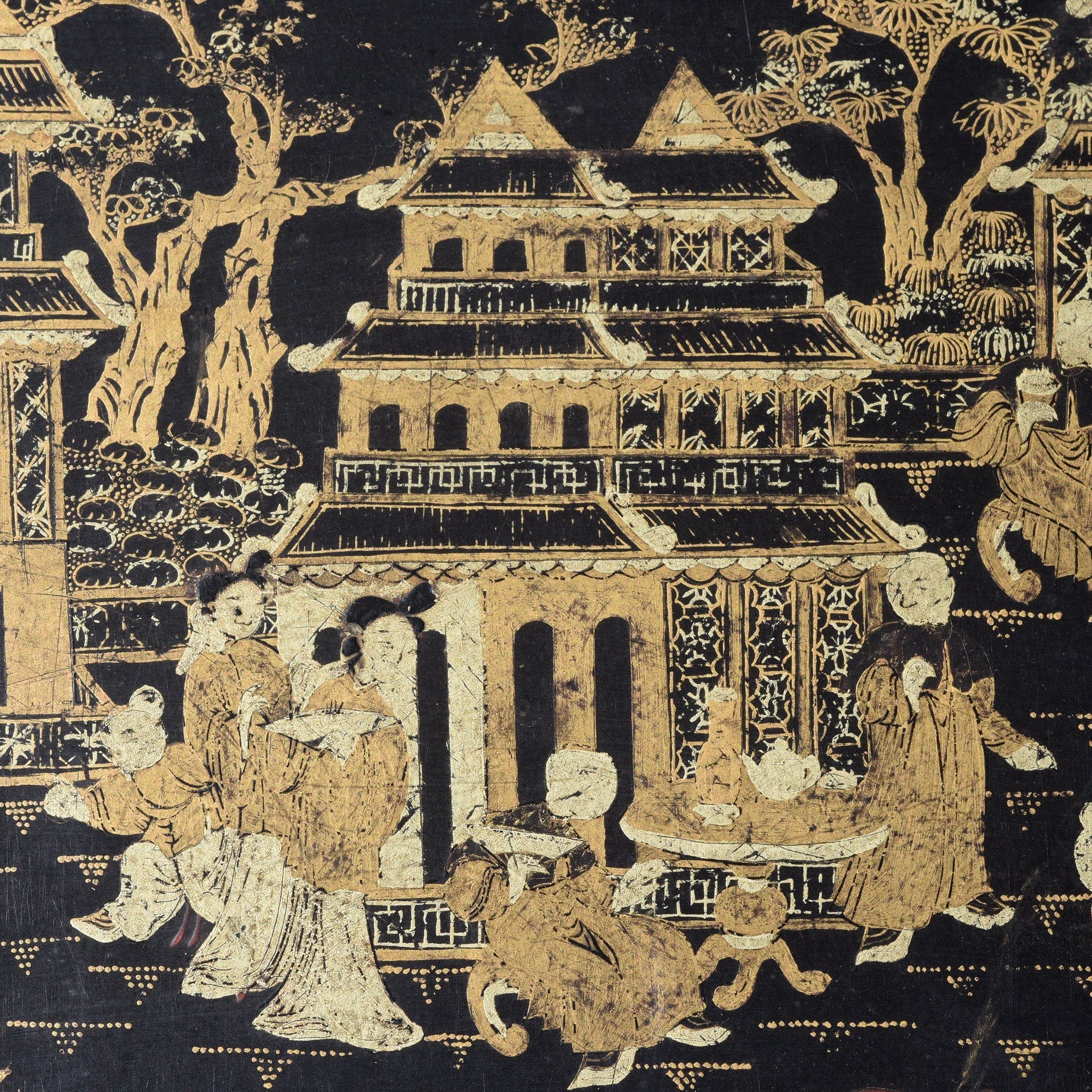 Chinese Export Black Lacquer Games Box - Qing Dynasty - Early 19thC - Image 11