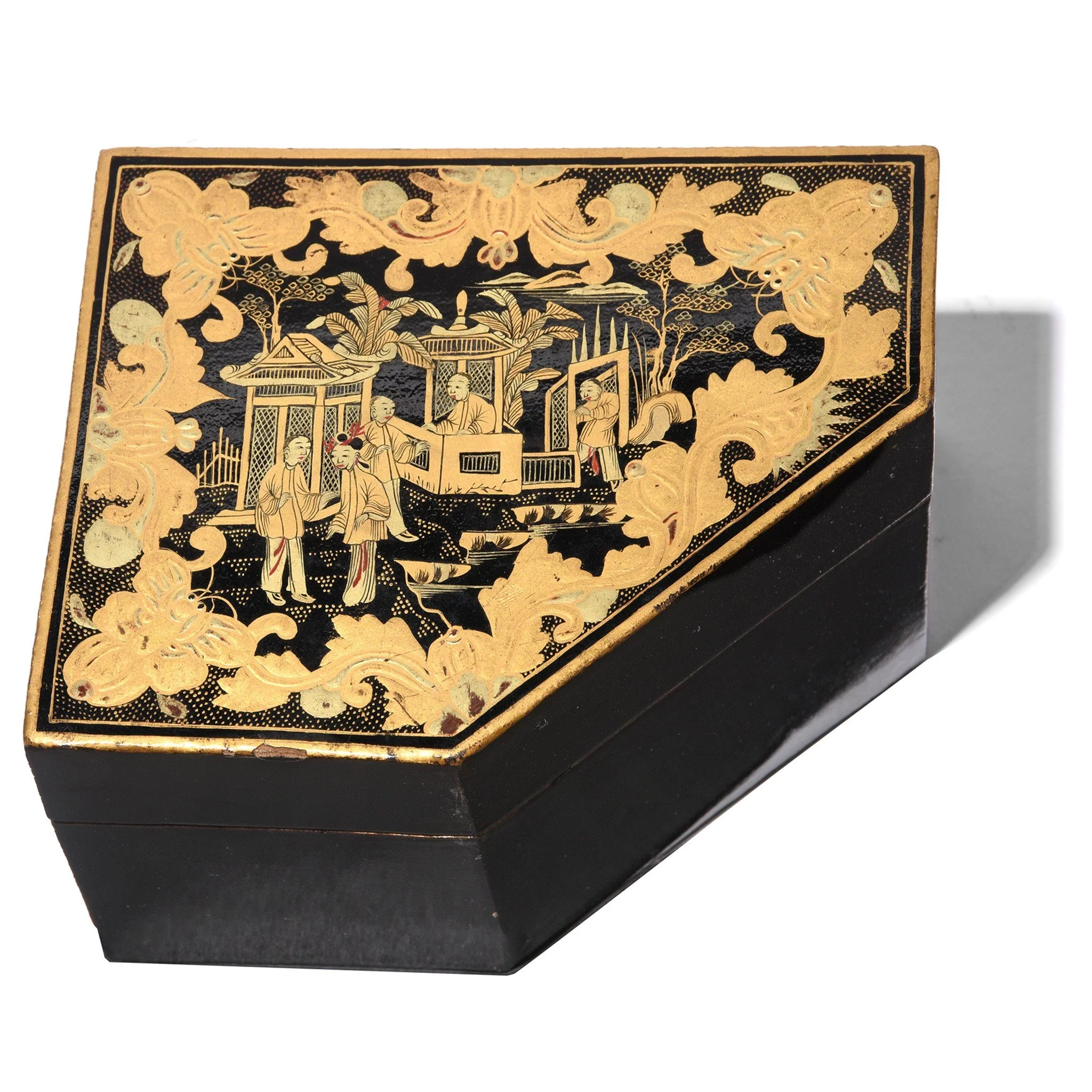 Chinese Export Black Lacquer Games Box - Qing Dynasty - Early 19thC - Image 8