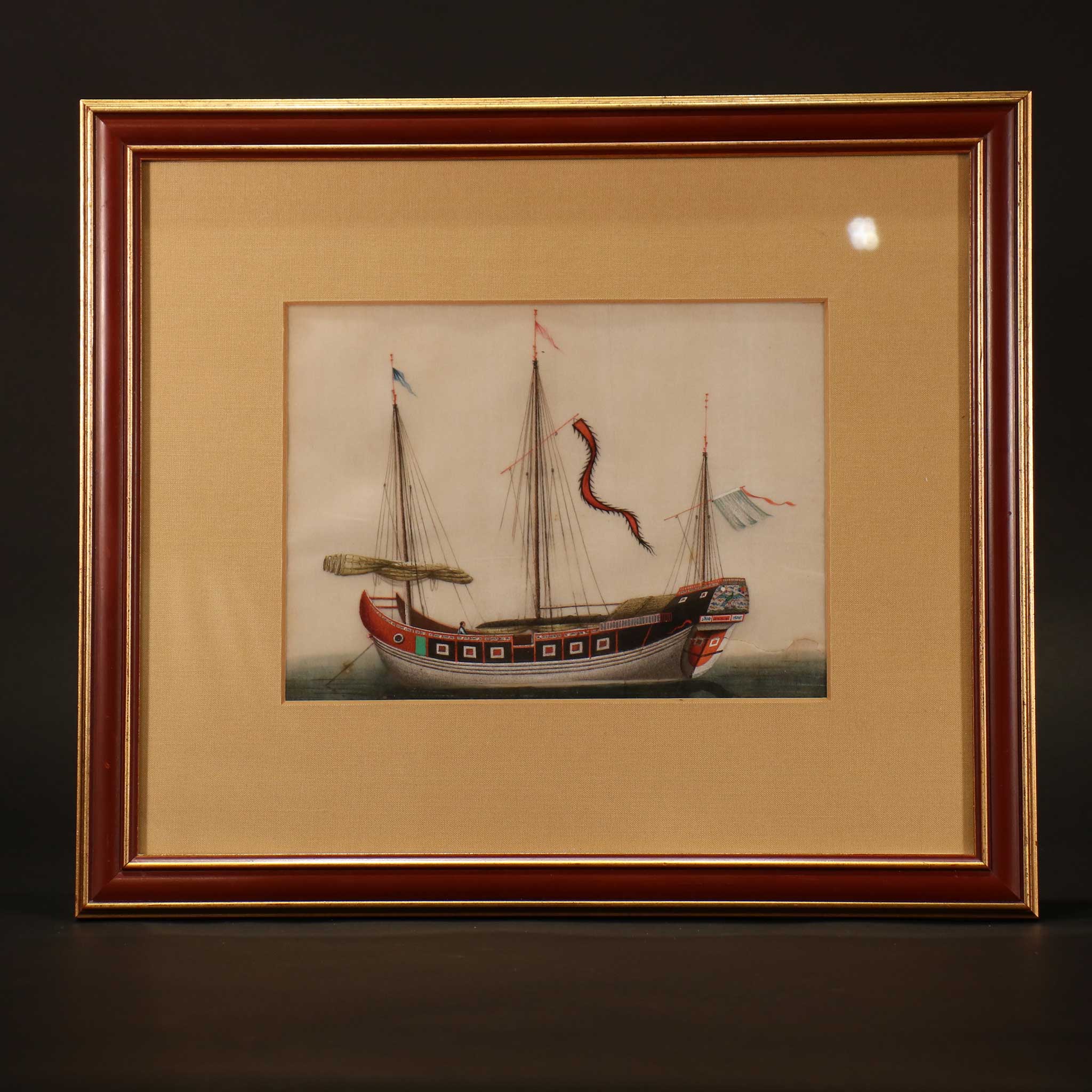 Framed Chinese Watercolour  - Late 19thC - Image 2