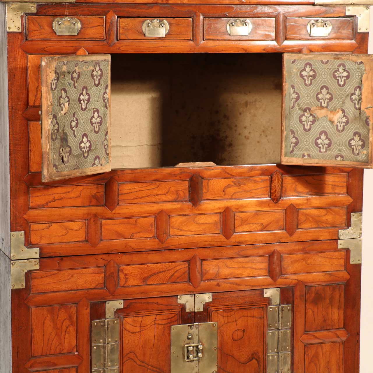 Korean Cabinet - late 19thC - Zelkova Wood Front - Image 6