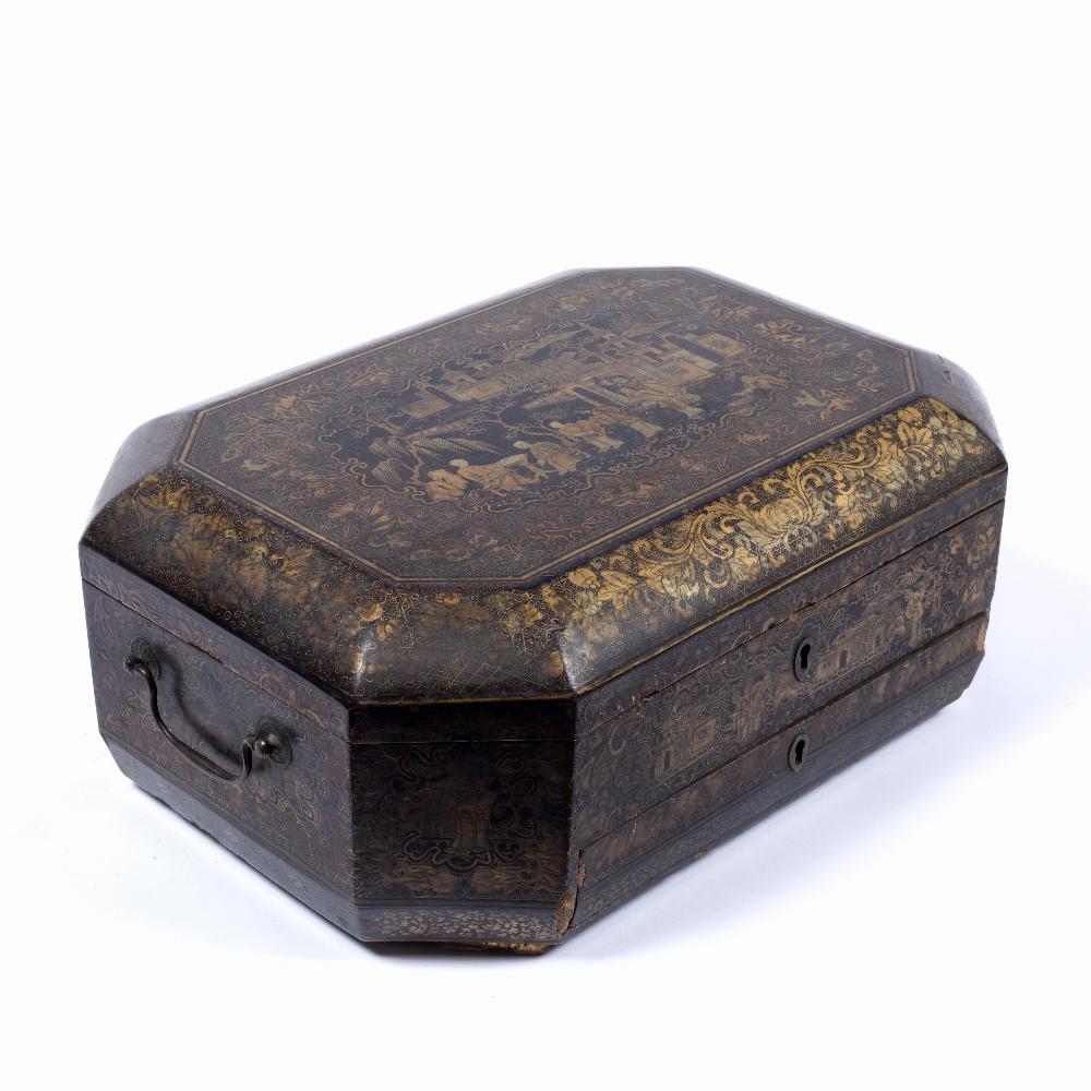 Black Lacquer Sewing Box - Qing Dynasty, Early 19thC - Image 4